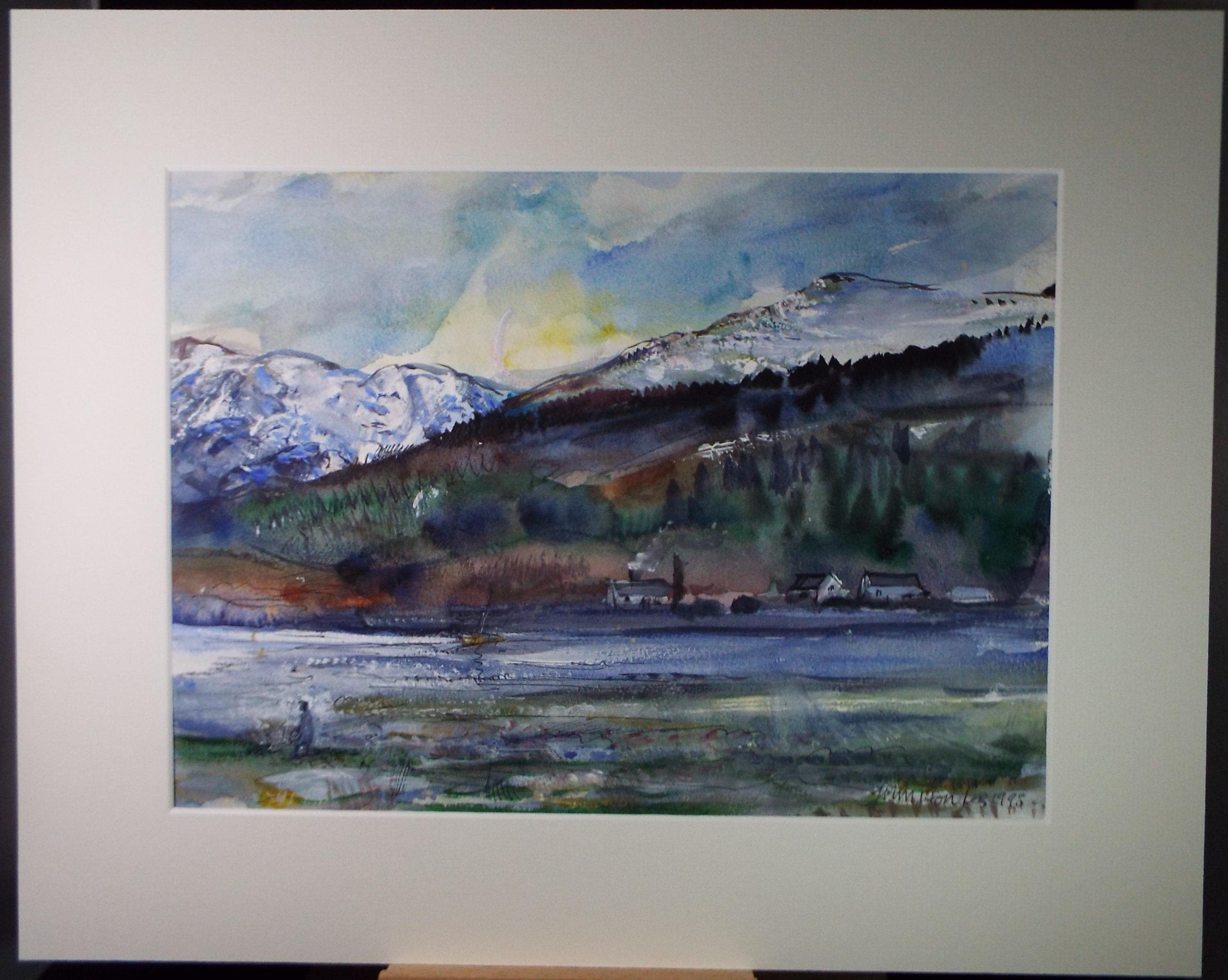 Original Watercolour, 'Loch Lomond - Early Spring', John Gilbey Bowles (1929-2011), Dated 1995