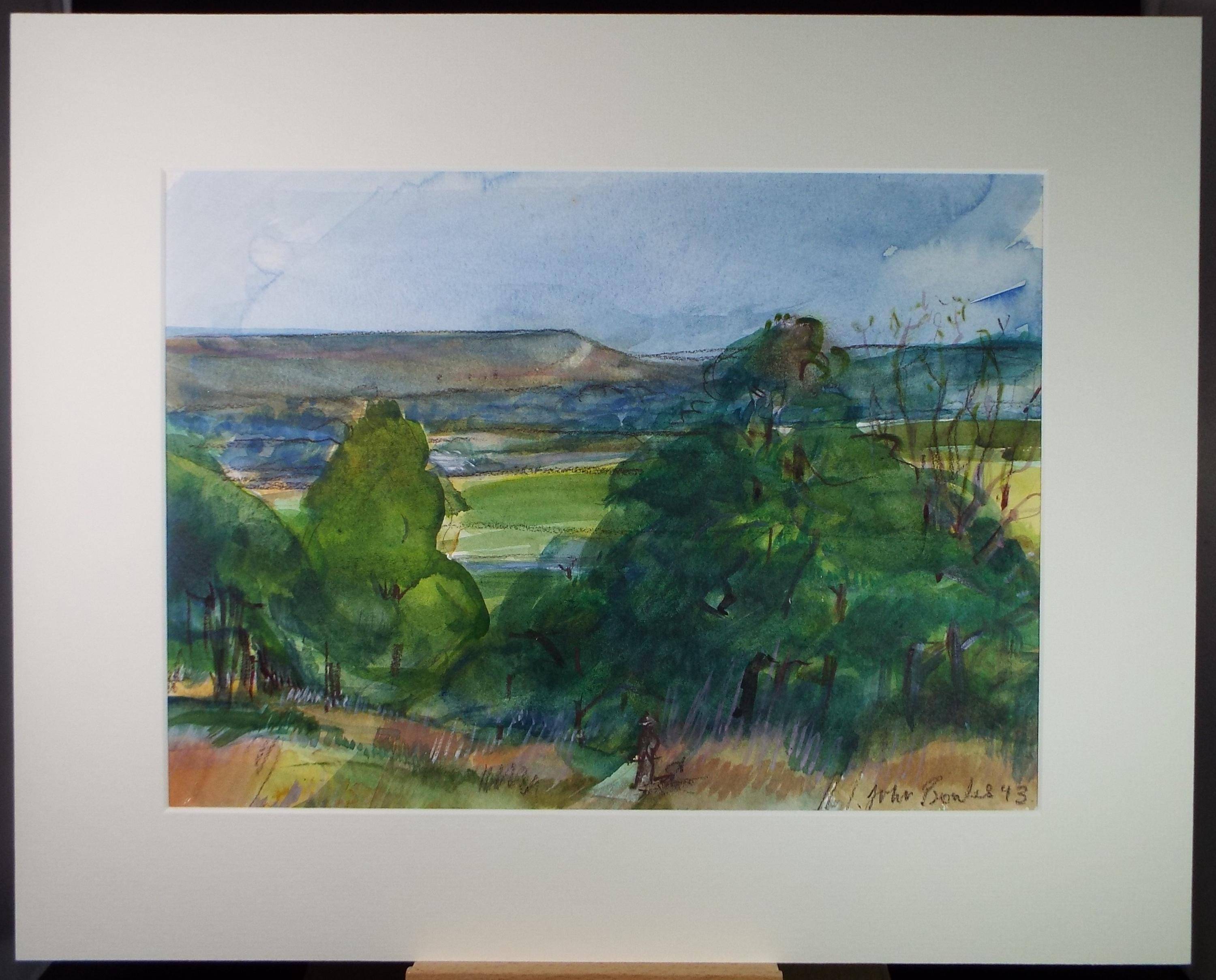 Original Watercolour, 'A Yorkshire Landscape', John Gilbey Bowles (1929-2011), Dated 1993