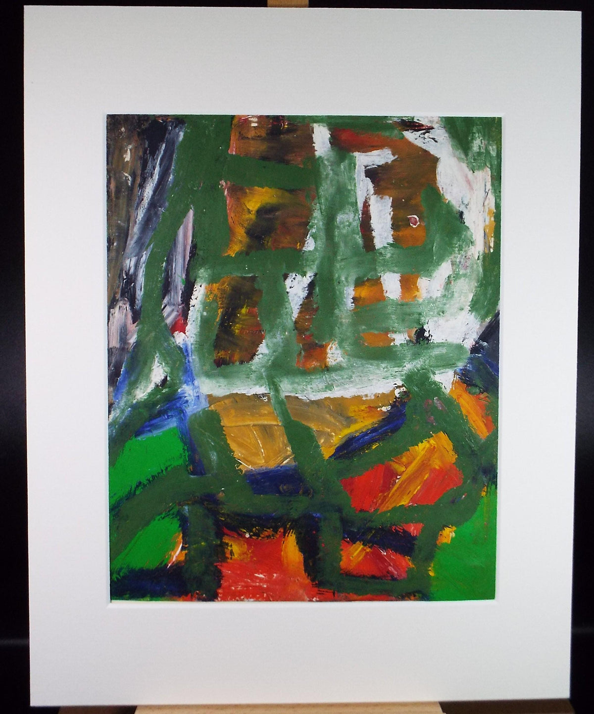 Original Watercolour & Gouache, 'Abstract in Colours',Circa 2000, Judy Lusted
