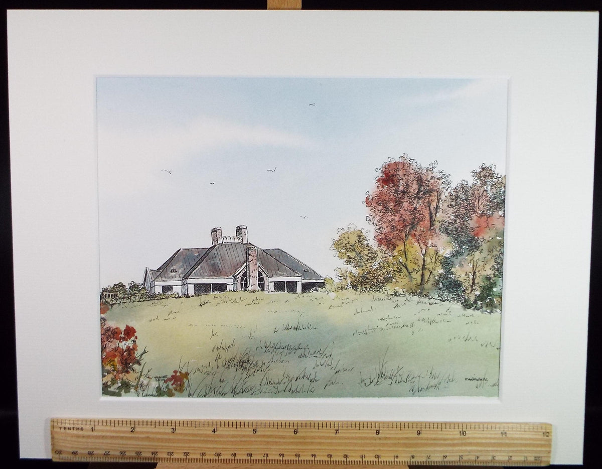 Original Watercolour , 'Bungalow' Circa 1990's, artist Unknown