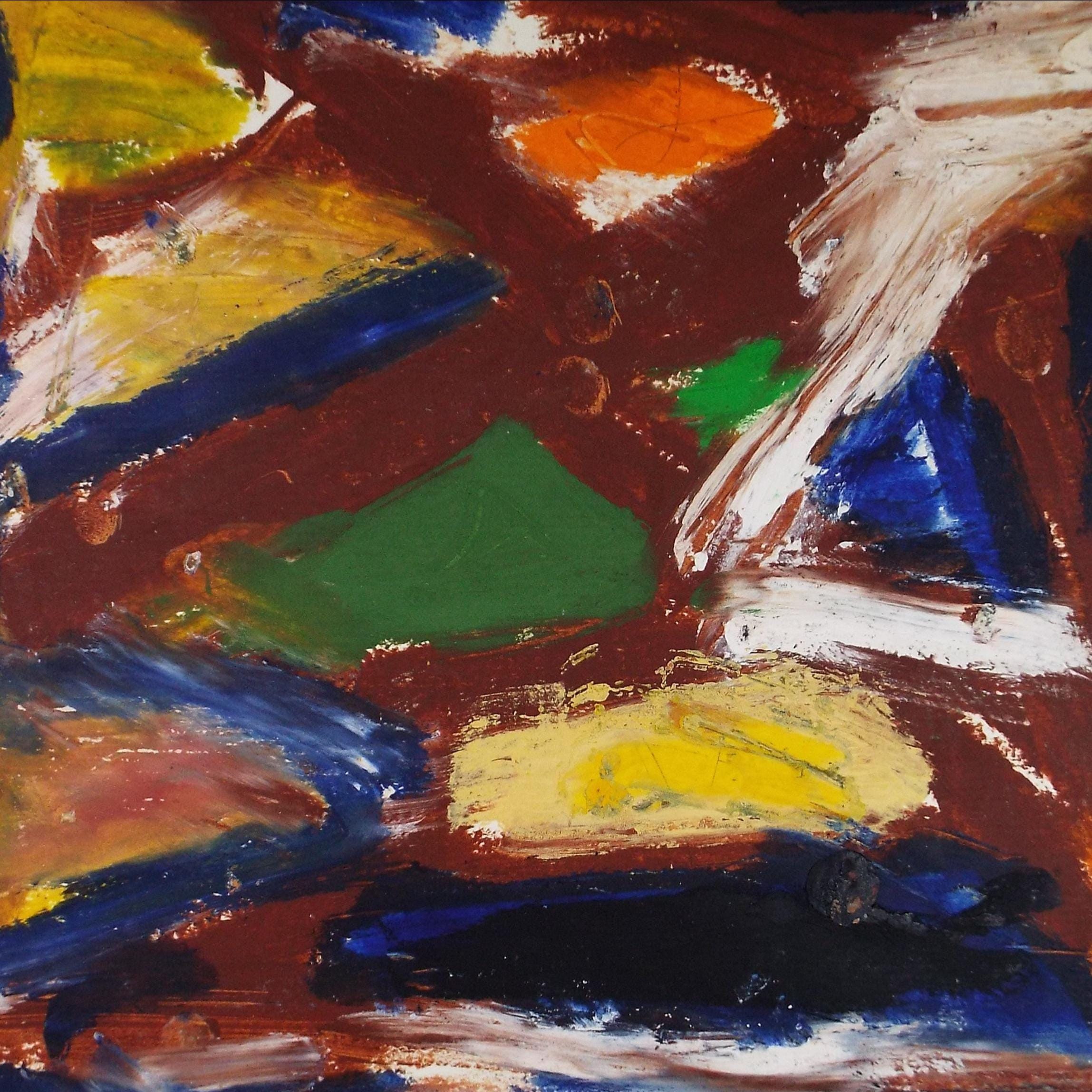 Original Watercolour & Gouache, 'Abstract in Colours',Circa 2000, Judy Lusted