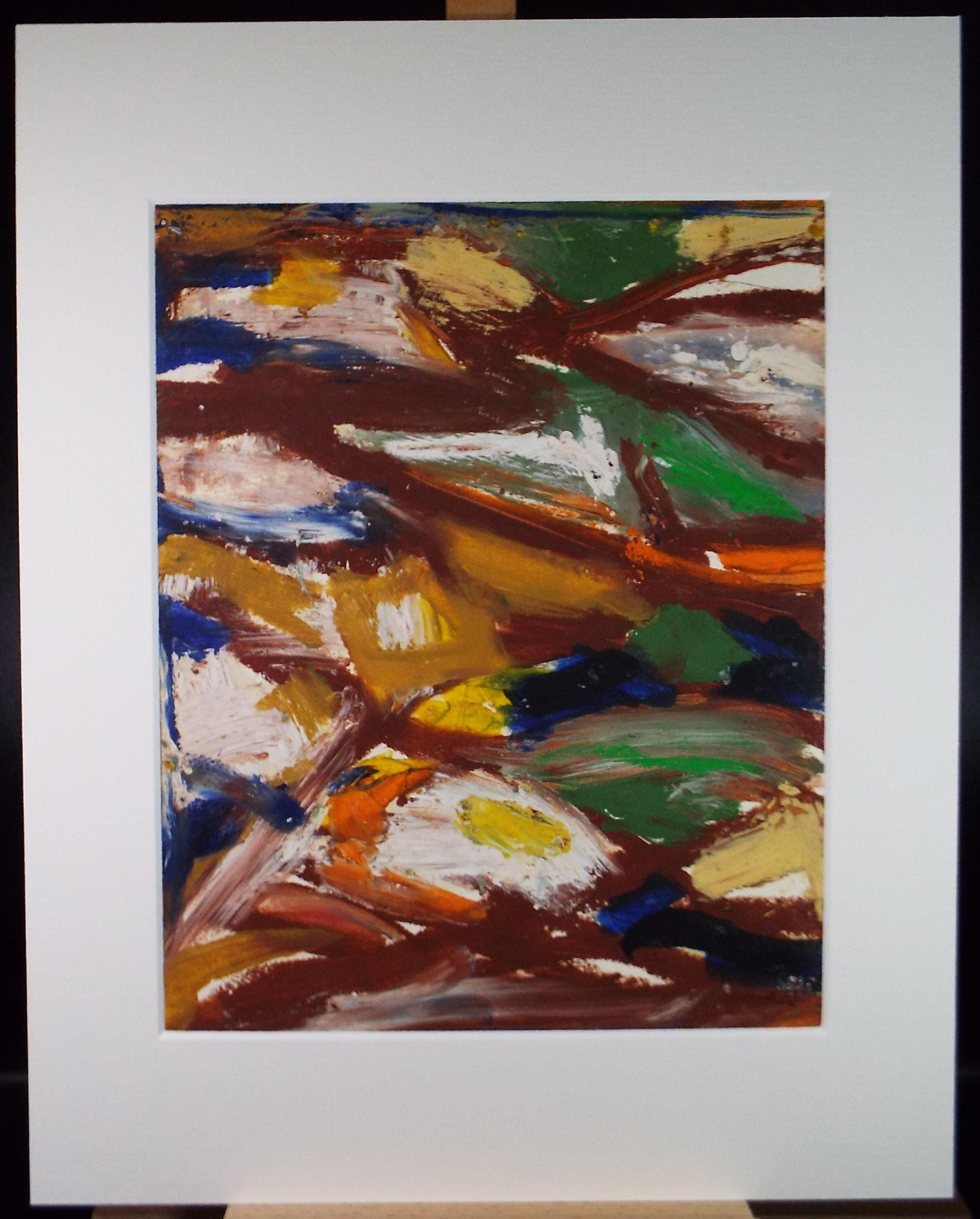 Original Watercolour & Gouache, 'Abstract in Colours',Circa 2000, Judy Lusted