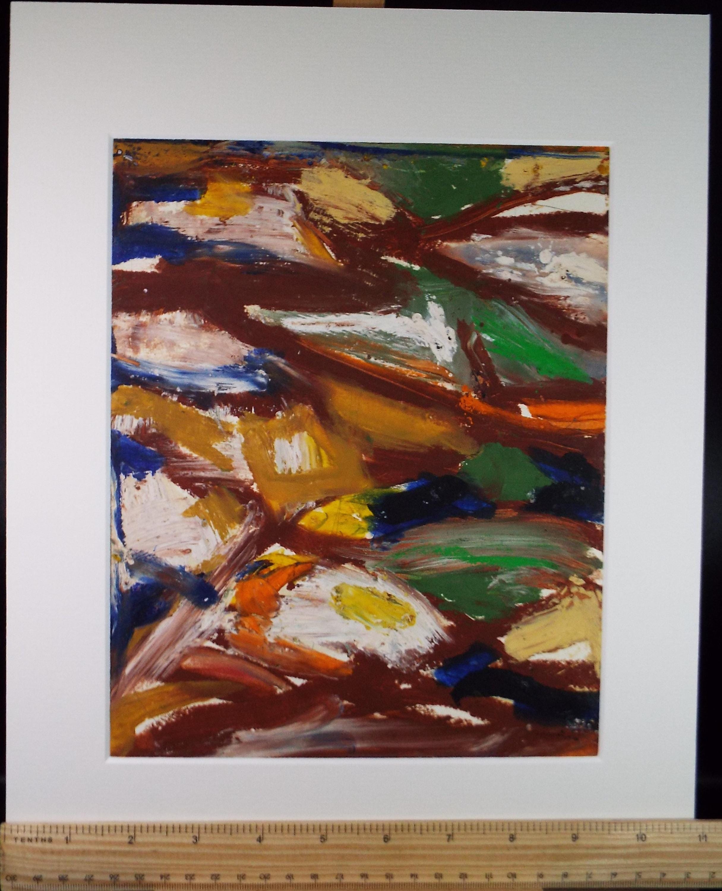 Original Watercolour & Gouache, 'Abstract in Colours',Circa 2000, Judy Lusted