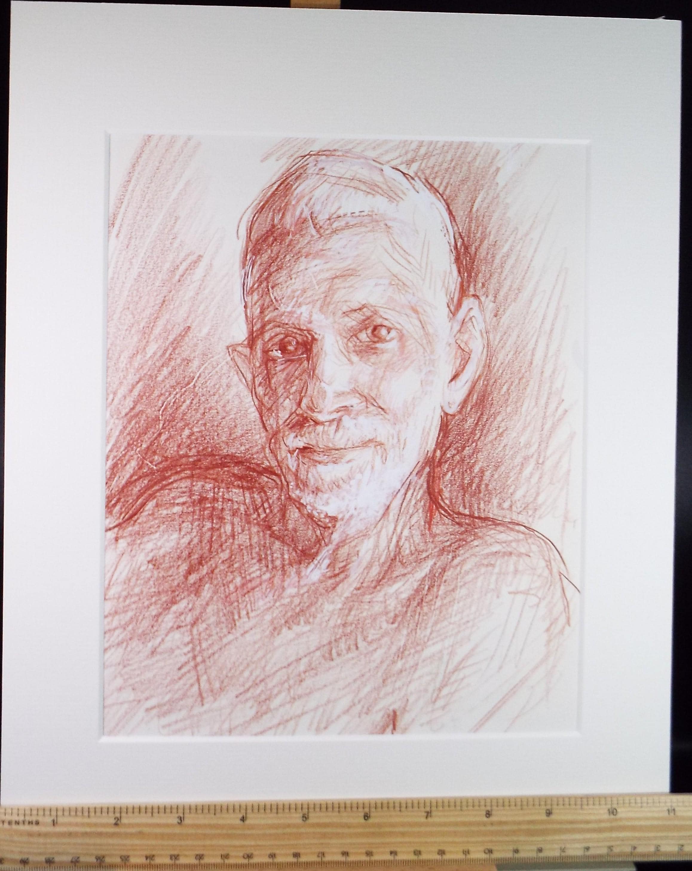 Original Pencil drawing 'Portrait of a Man', circa 1990's, John Gilbey Bowles (1929-2011)