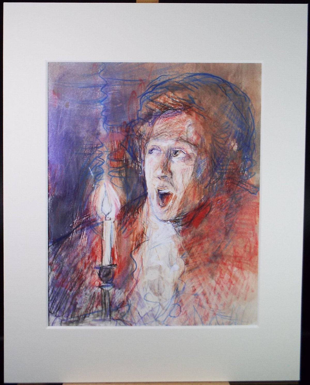 Original mixed media, 'A fright in the night', circa 1990's, John Gilbey Bowles (1929-2011)