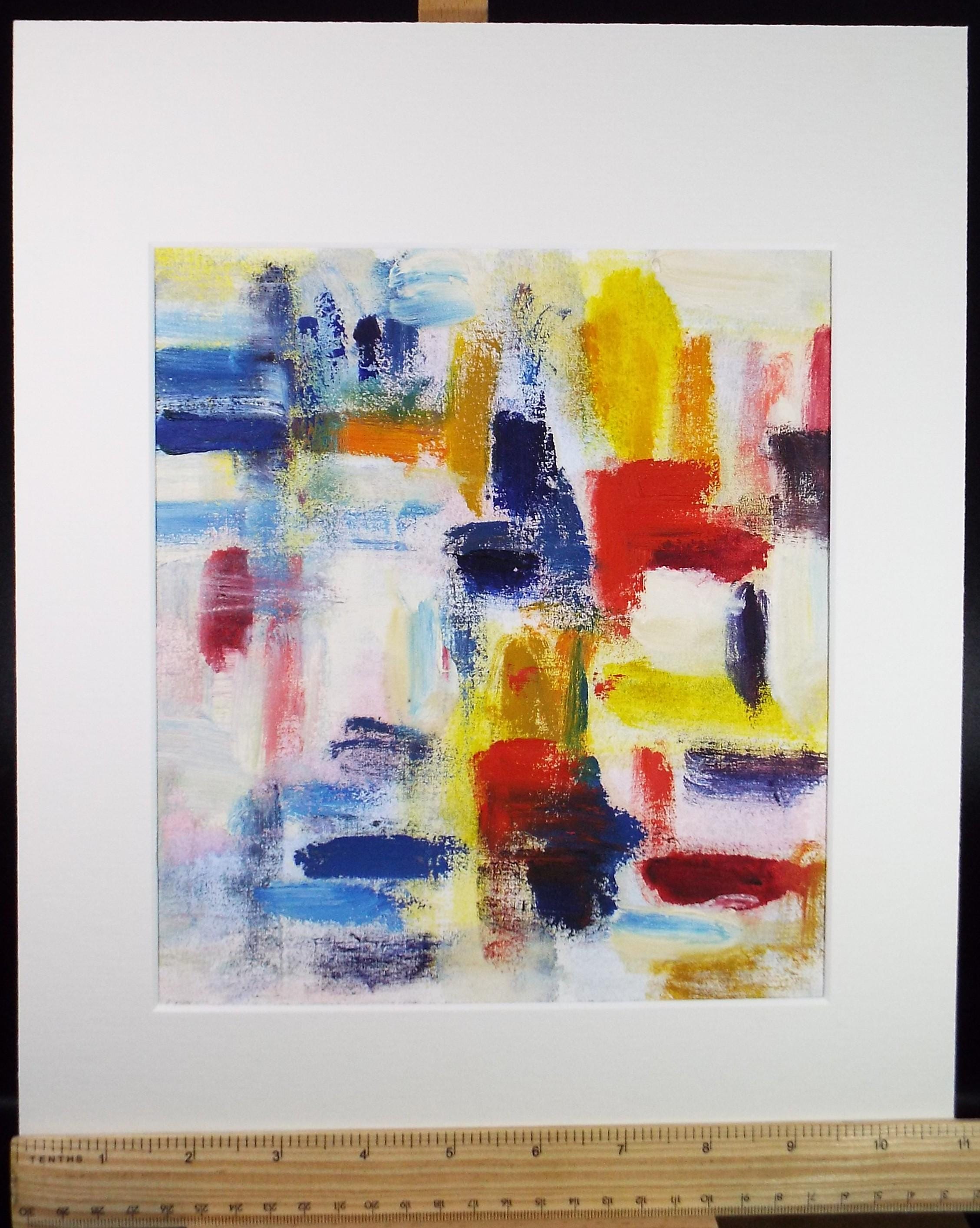 Original Abstract Painting in colours, Late 20th Century, Marie Edith Banks Canvas Art