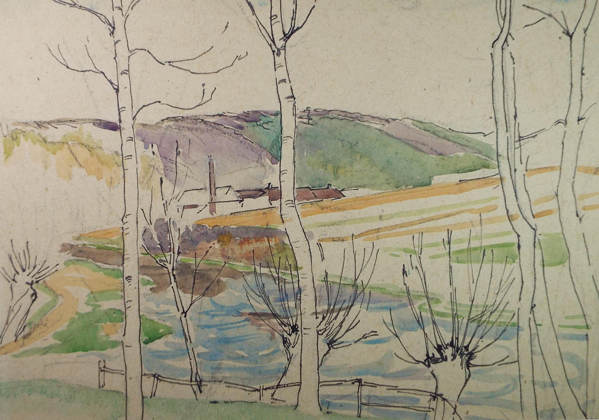 Original Watercolour, 'Dorset', Adeline Carrington (Exh. 1923)