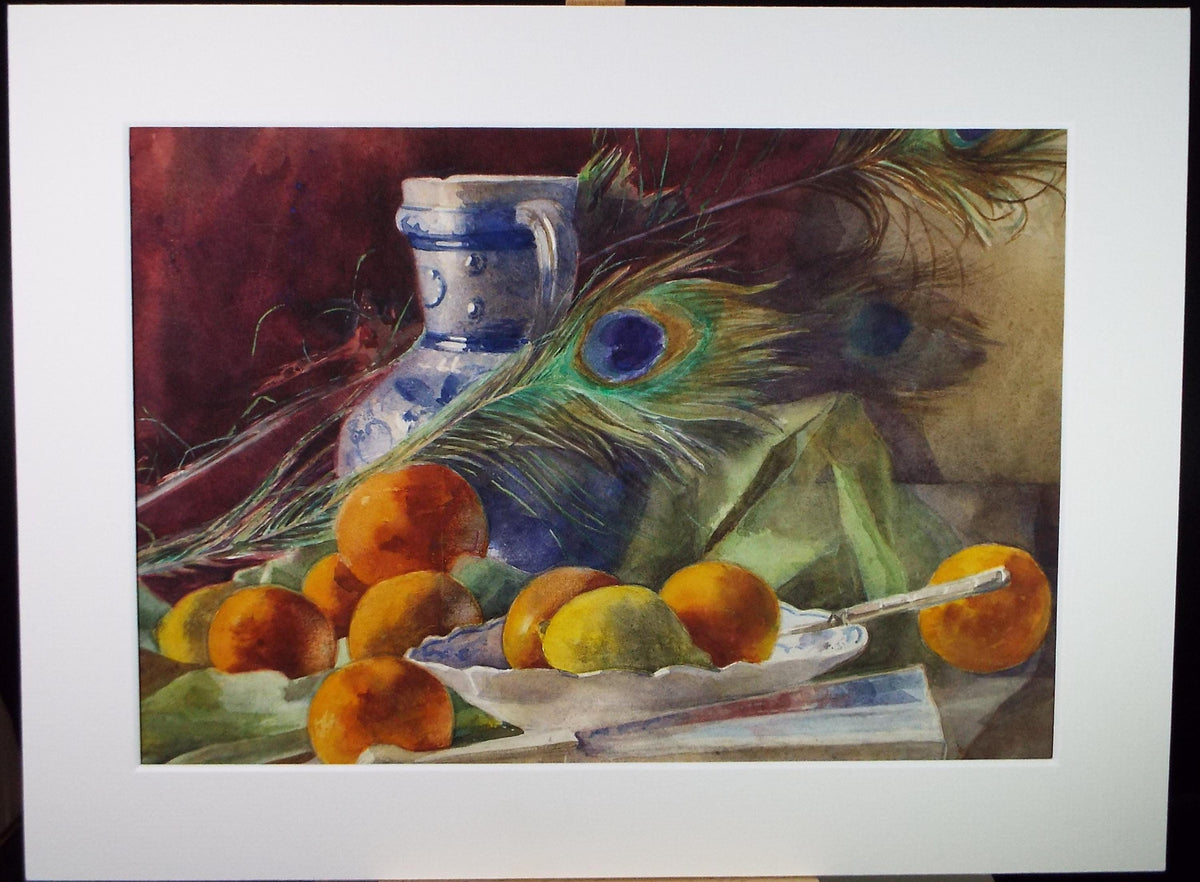 Original Watercolour, 'Still Life of Oranges', Circa 1910, Artist Unknown
