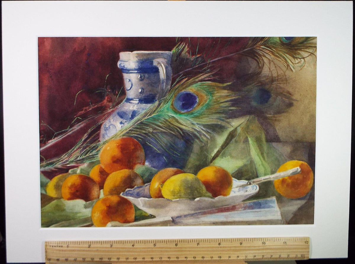 Original Watercolour, 'Still Life of Oranges', Circa 1910, Artist Unknown