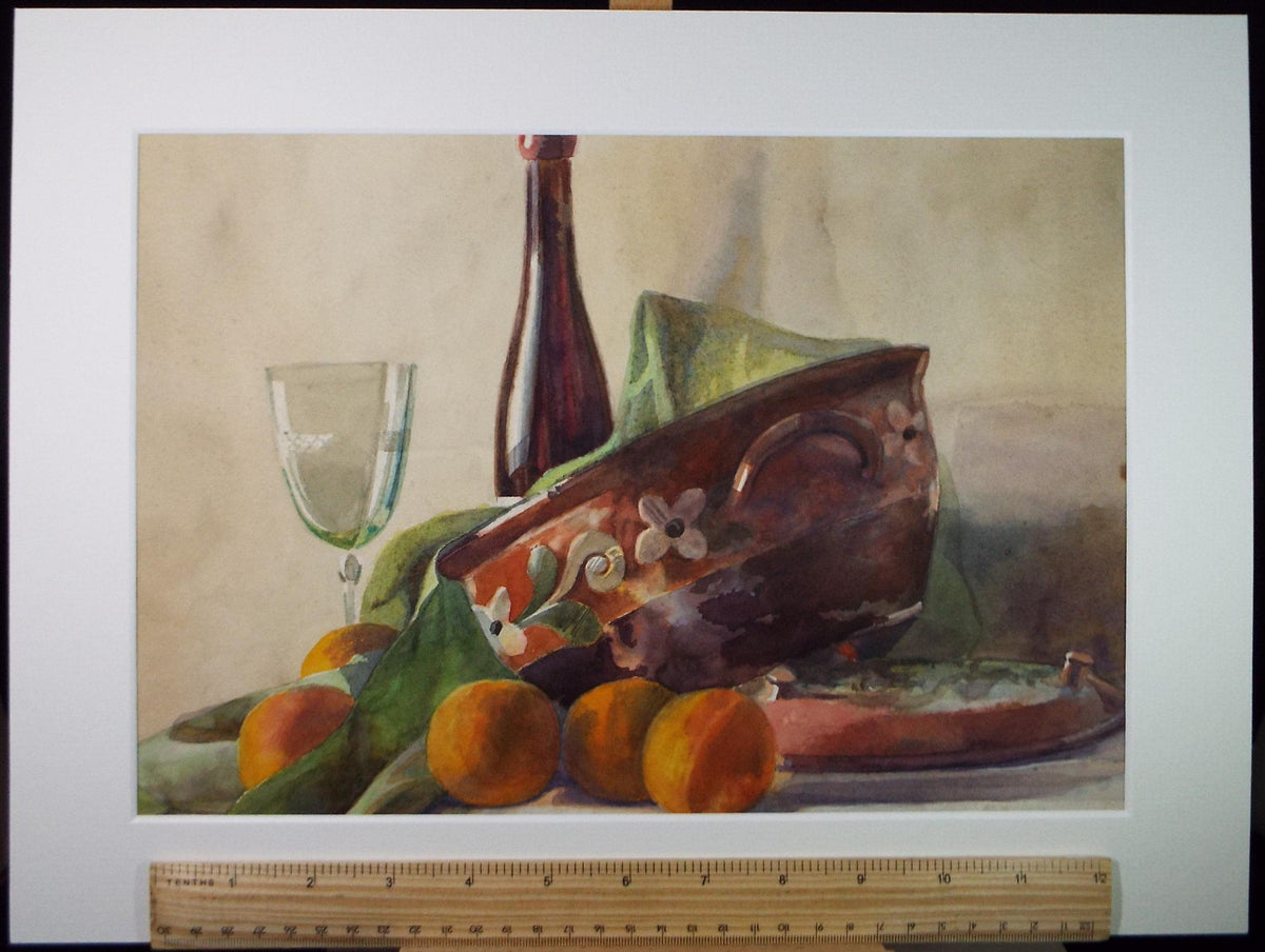 Original Watercolour, 'Kitchen Still Life', Circa 1940's, Unknown Artist