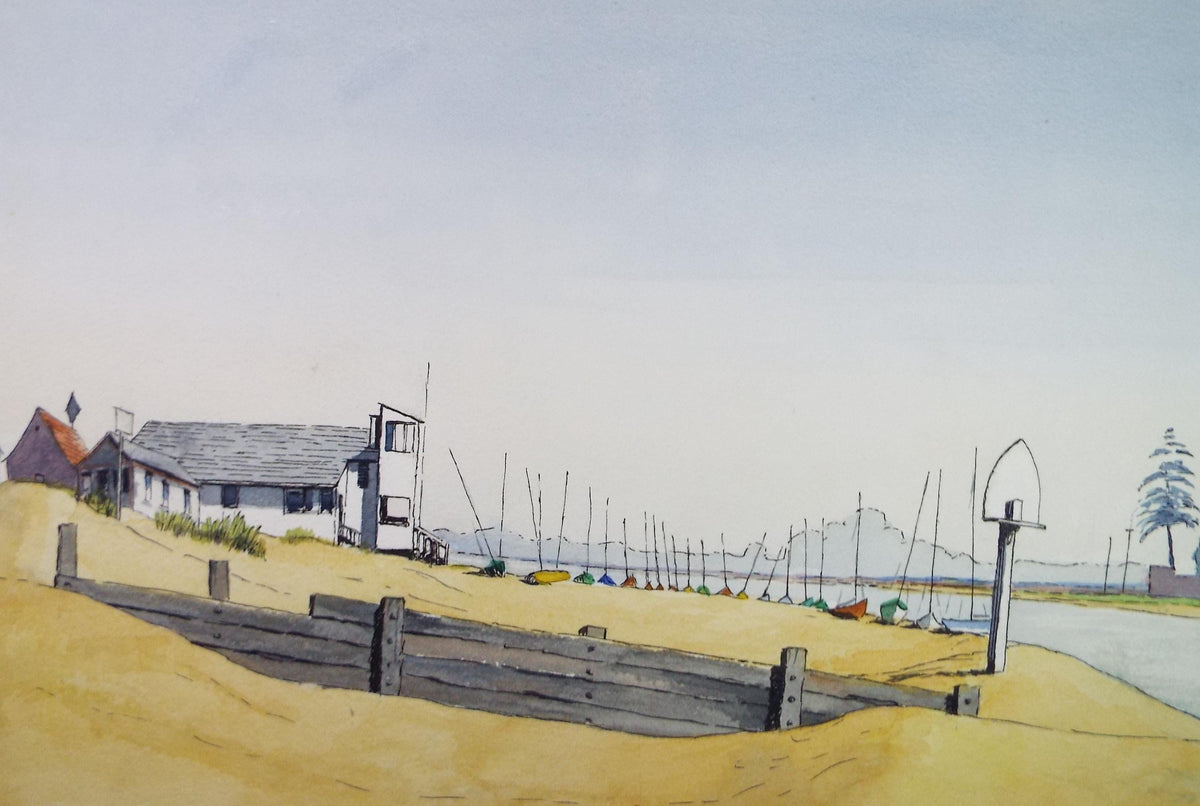 Original Watercolour, 'Bawdsey, Suffolk' L H Daniel, Dated 1964