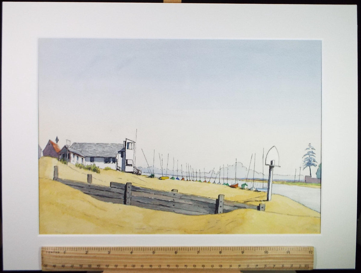 Original Watercolour, 'Bawdsey, Suffolk' L H Daniel, Dated 1964