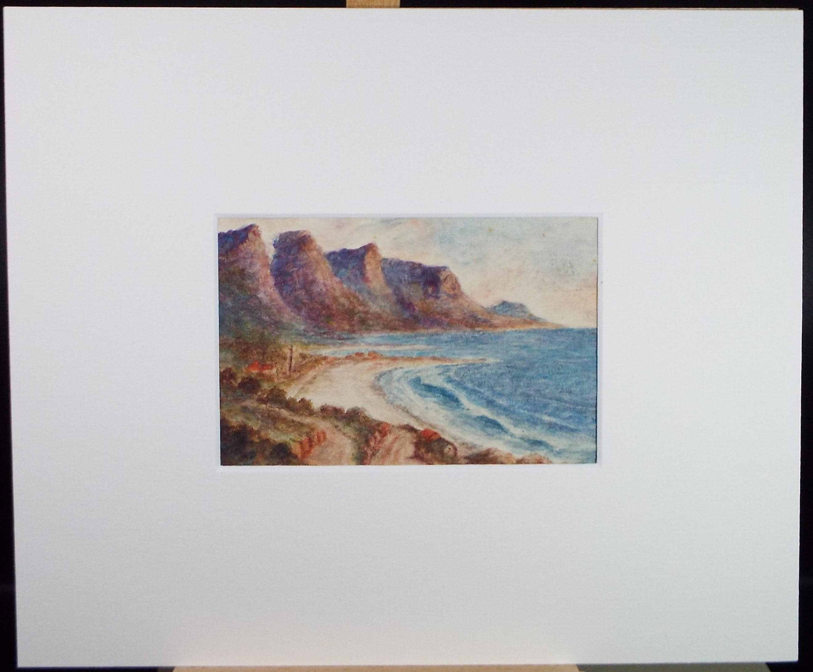 Original Watercolour, 'Camps Bay', circa 1940's, Artist Unknown