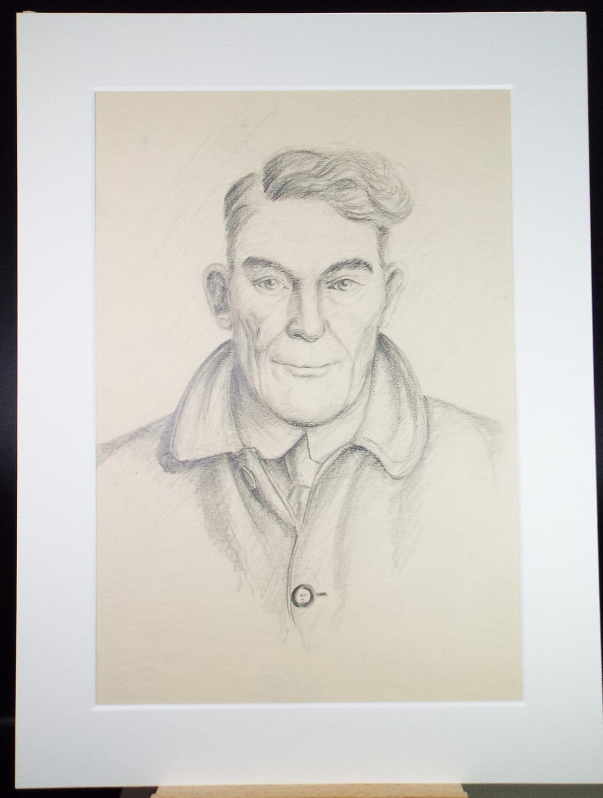 Original Pencil drawing, 'Portrait of a Man', E Gaston Longley, Circa 1940's