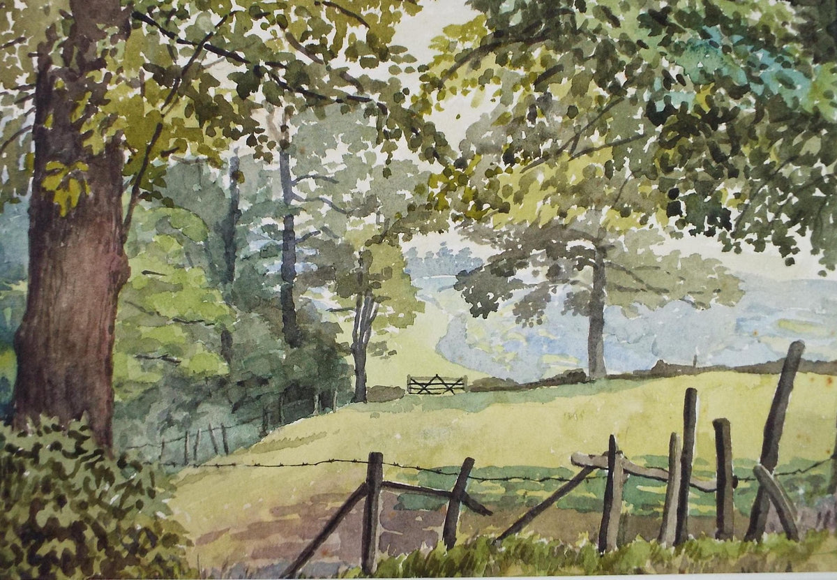 Original Watercolour 'Farming Landscape', Circa 1960's, Richard A Siddall