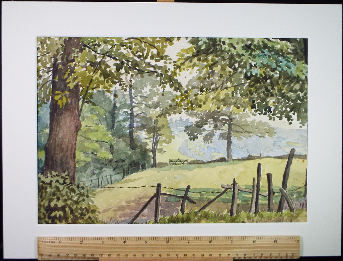 Original Watercolour 'Farming Landscape', Circa 1960's, Richard A Siddall