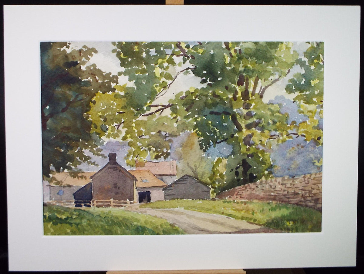 Original Watercolour 'Farm Buildings', Circa 1960's, Richard A Siddall