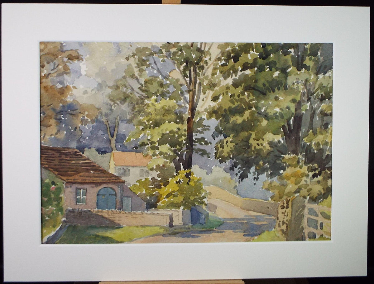 Original Watercolour 'Country Lane', Circa 1960's, Richard A Siddall