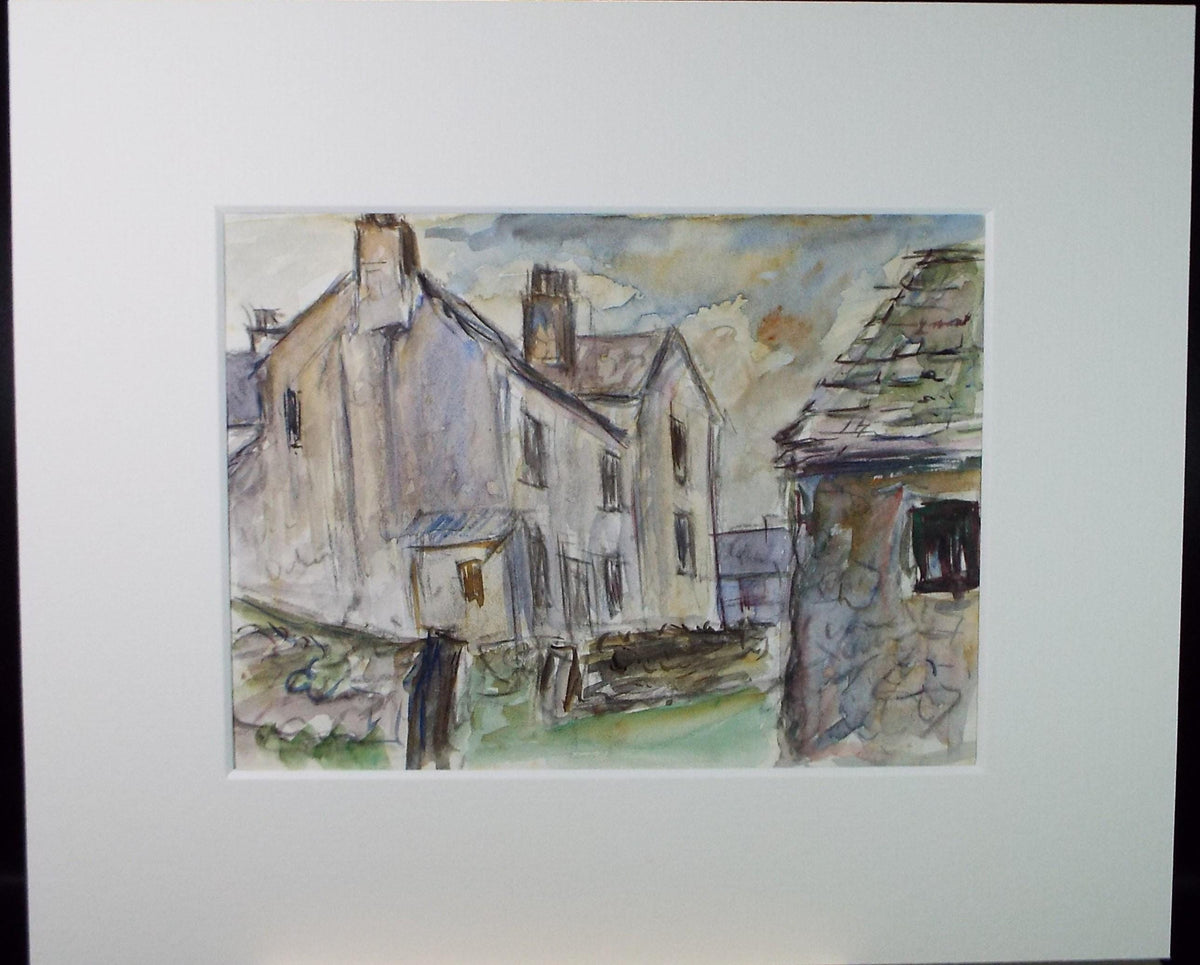 Original Watercolour , 'Farm Buildings', Circa 1970's , Geoffrey Burrows (1934-2023)