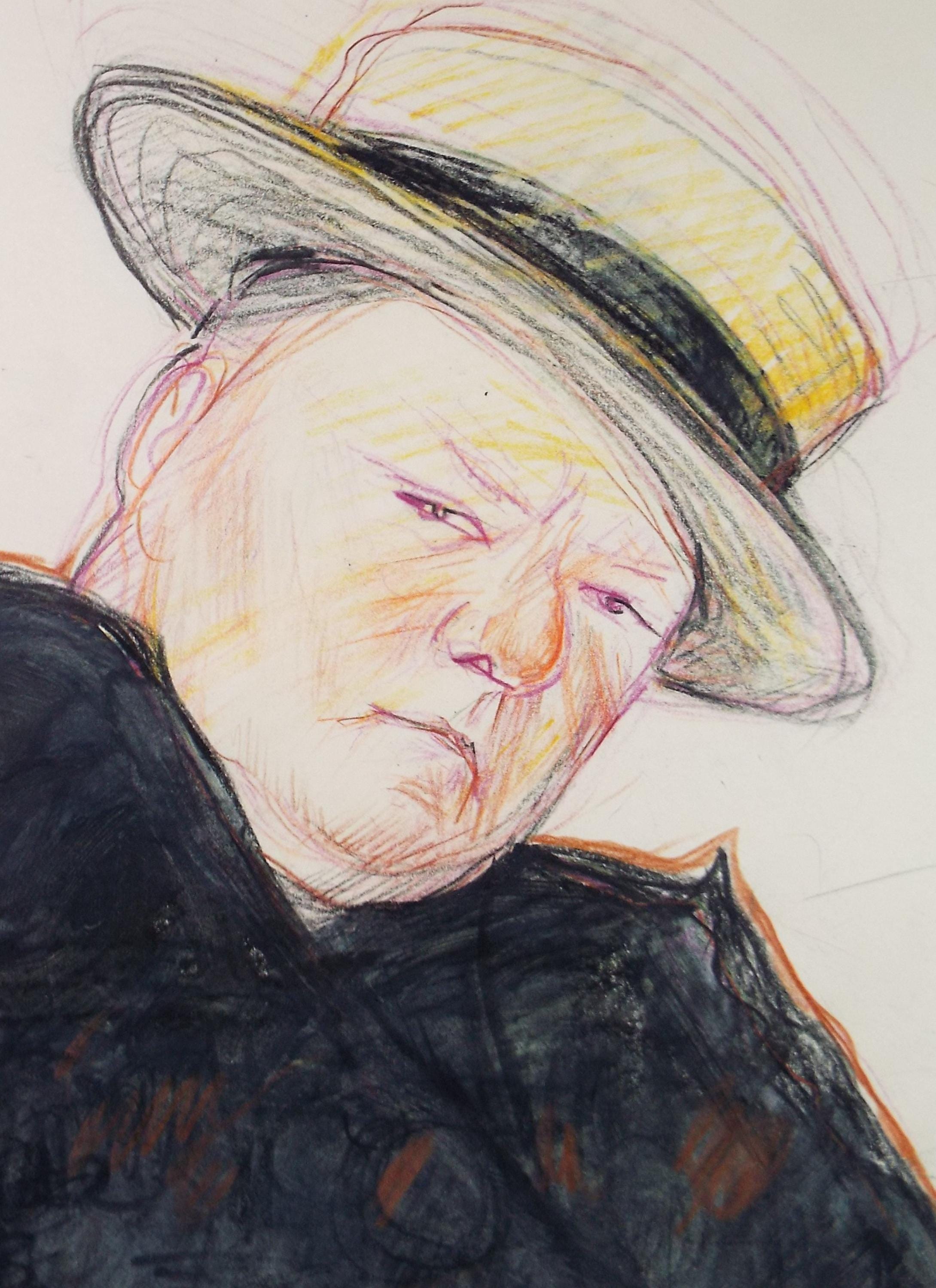 Original Pencil & watercolour, 'W.C Fields', circa 1990's, John Gilbey Bowles (1929-2011)
