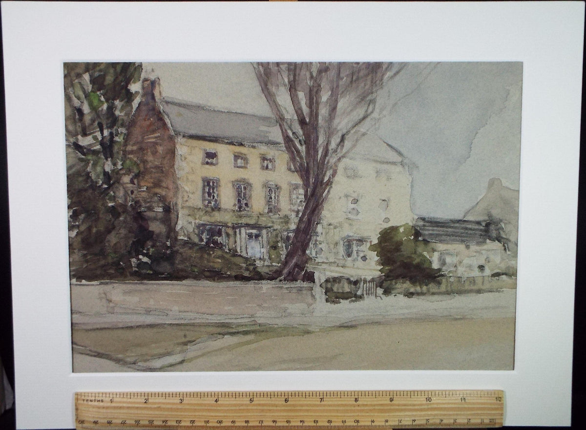 Original Watercolour, 'Georgian Terrace', Circa 1920's, Lawrence Walker (1877-1967)