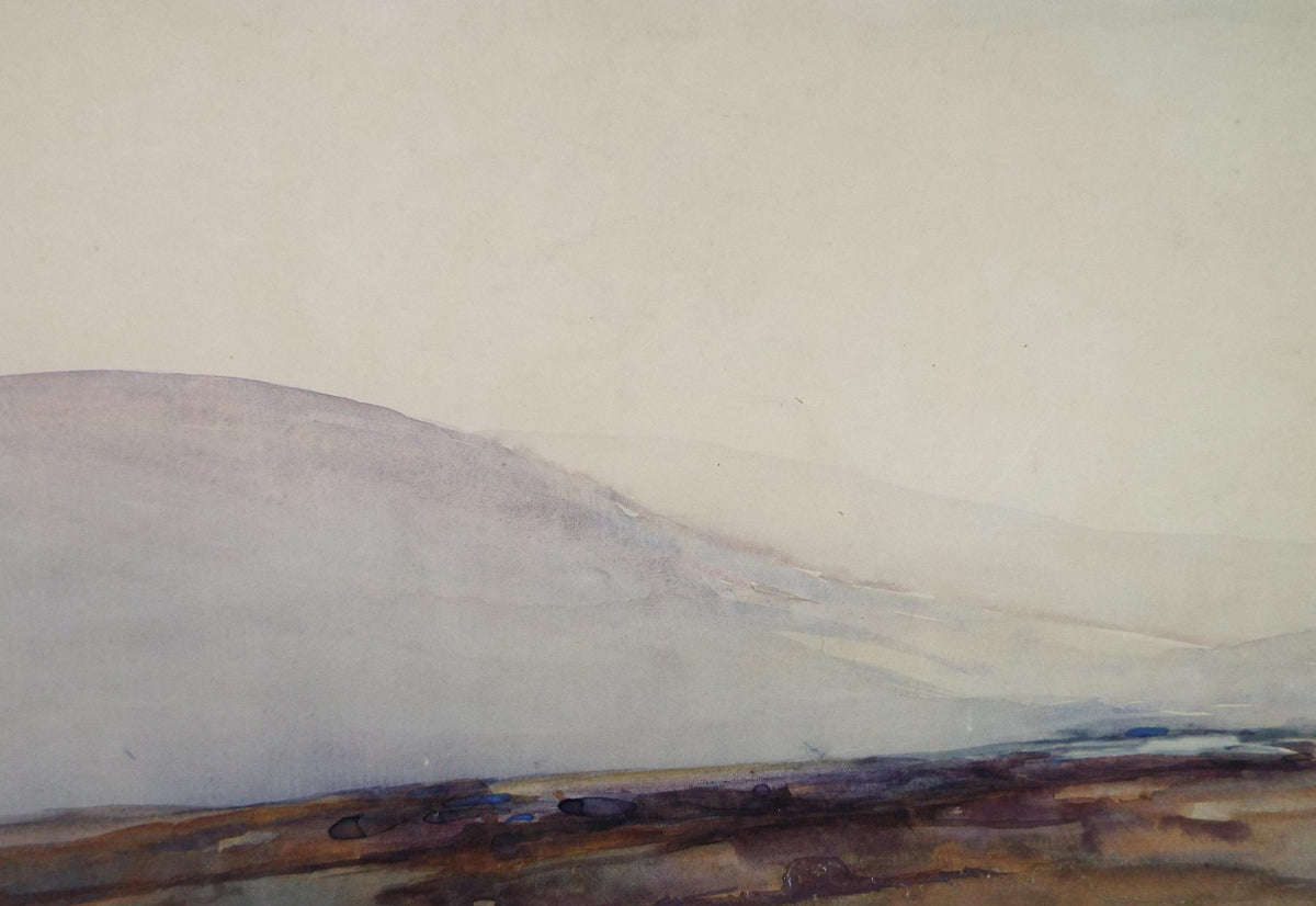 Original Watercolour, 'Moorland in autumn', circa 1920, Lawrence Walker (1877-1967)