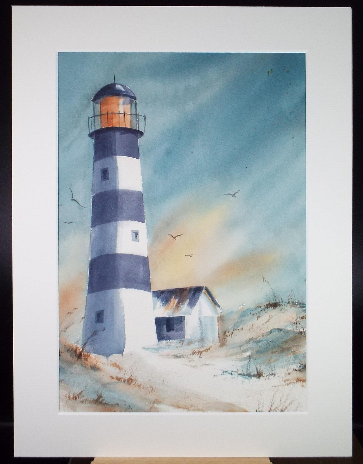 Original Watercolour, 'Lighthouse', circa 1990, Dorethea Travers-Smith