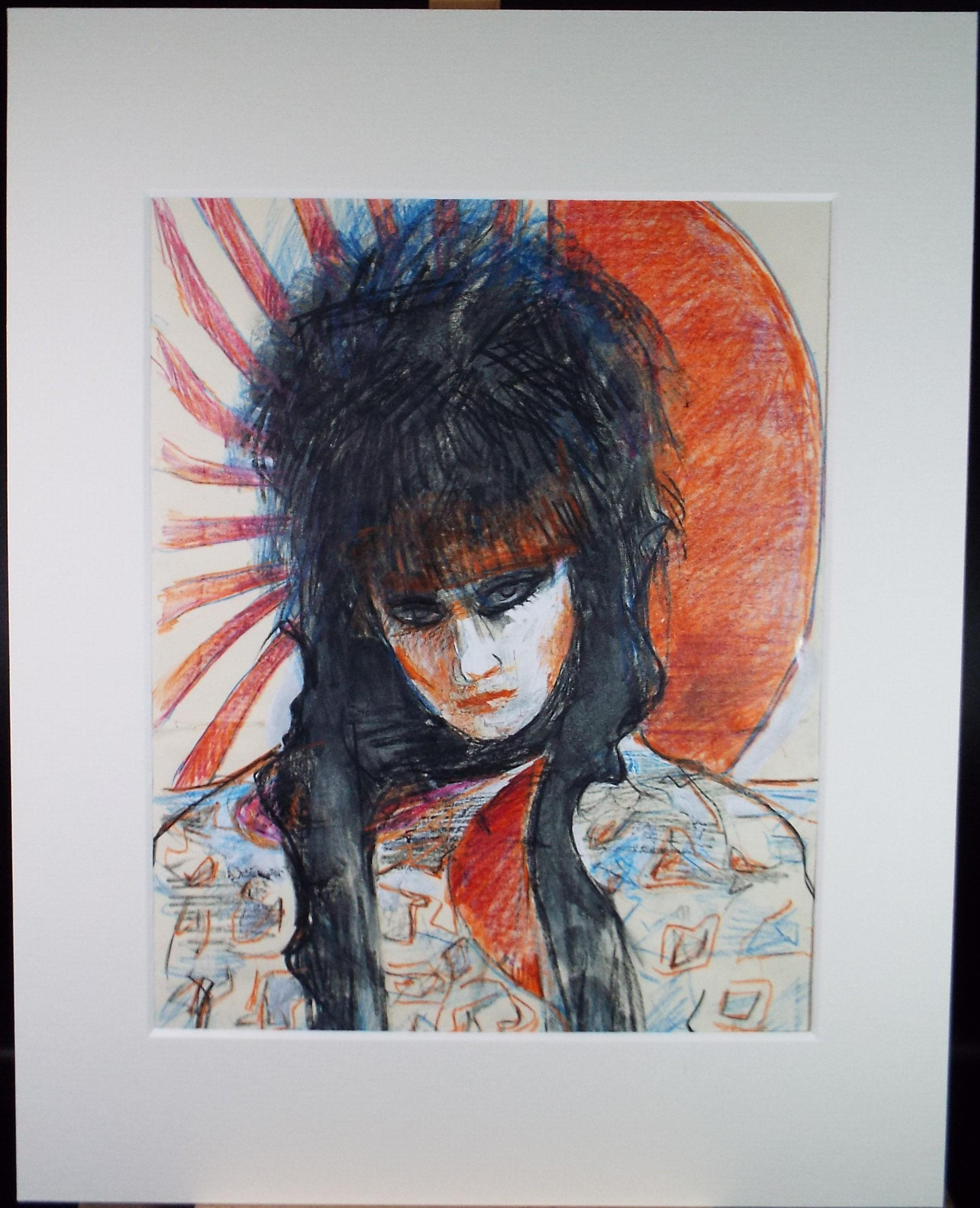 Original Mixed Media 'Siouxsie Sioux', circa 1990's, John Gilbey Bowles (1929-2011)