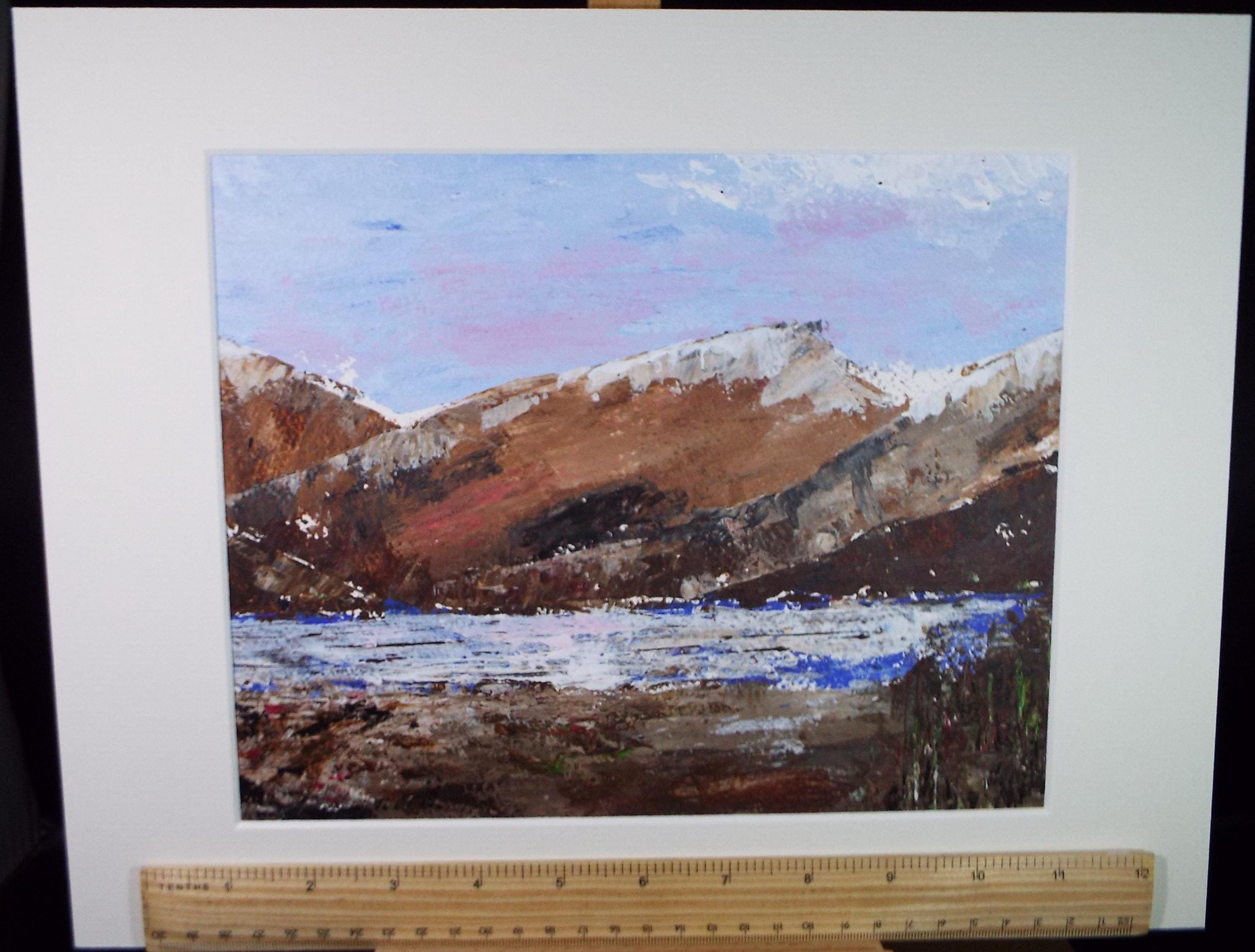 Watercolour & acrylic on paper, 'Coastal white water', Unknown Artist, circa 1990's