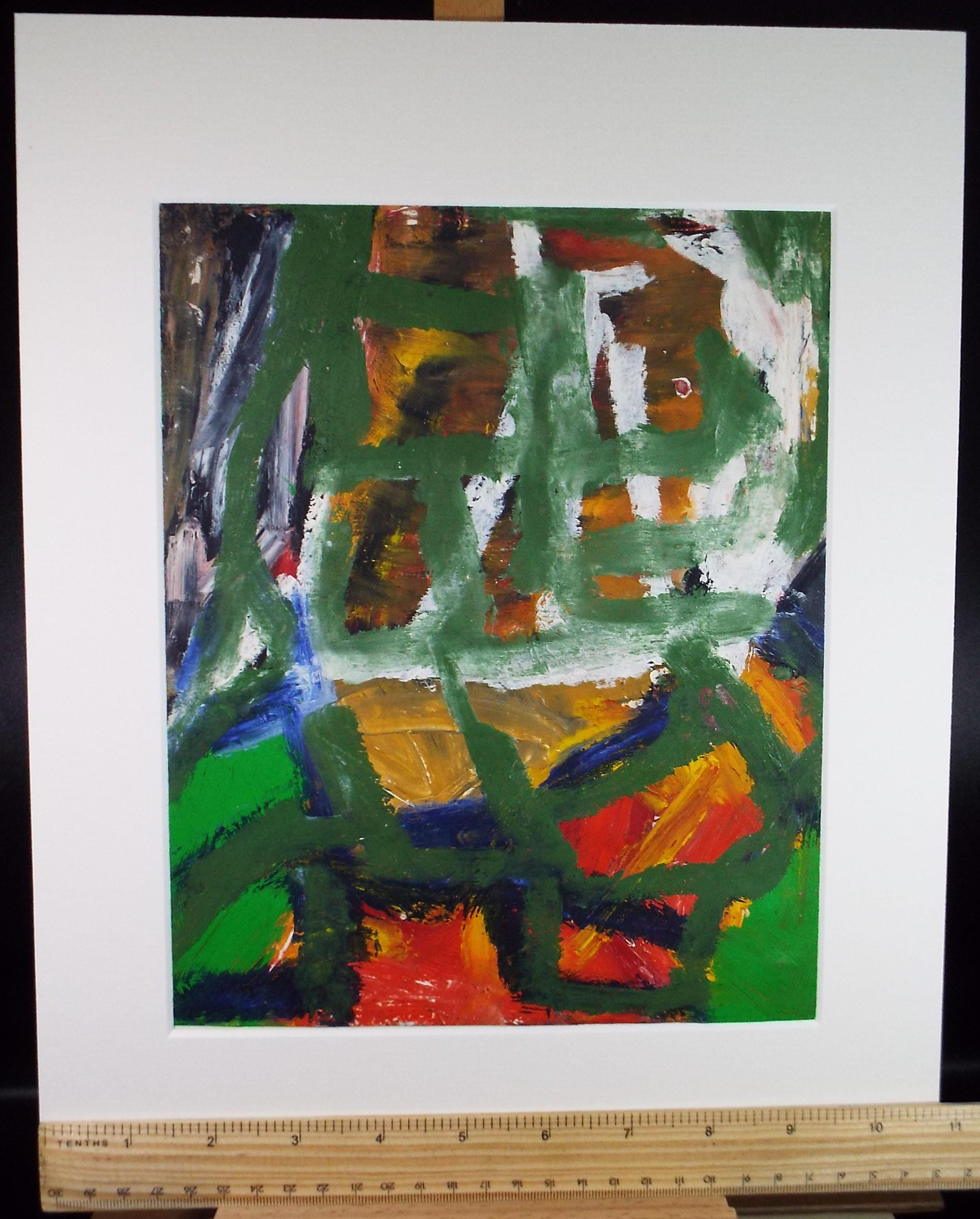 Original Watercolour & Gouache, 'Abstract in Colours',Circa 2000, Judy Lusted
