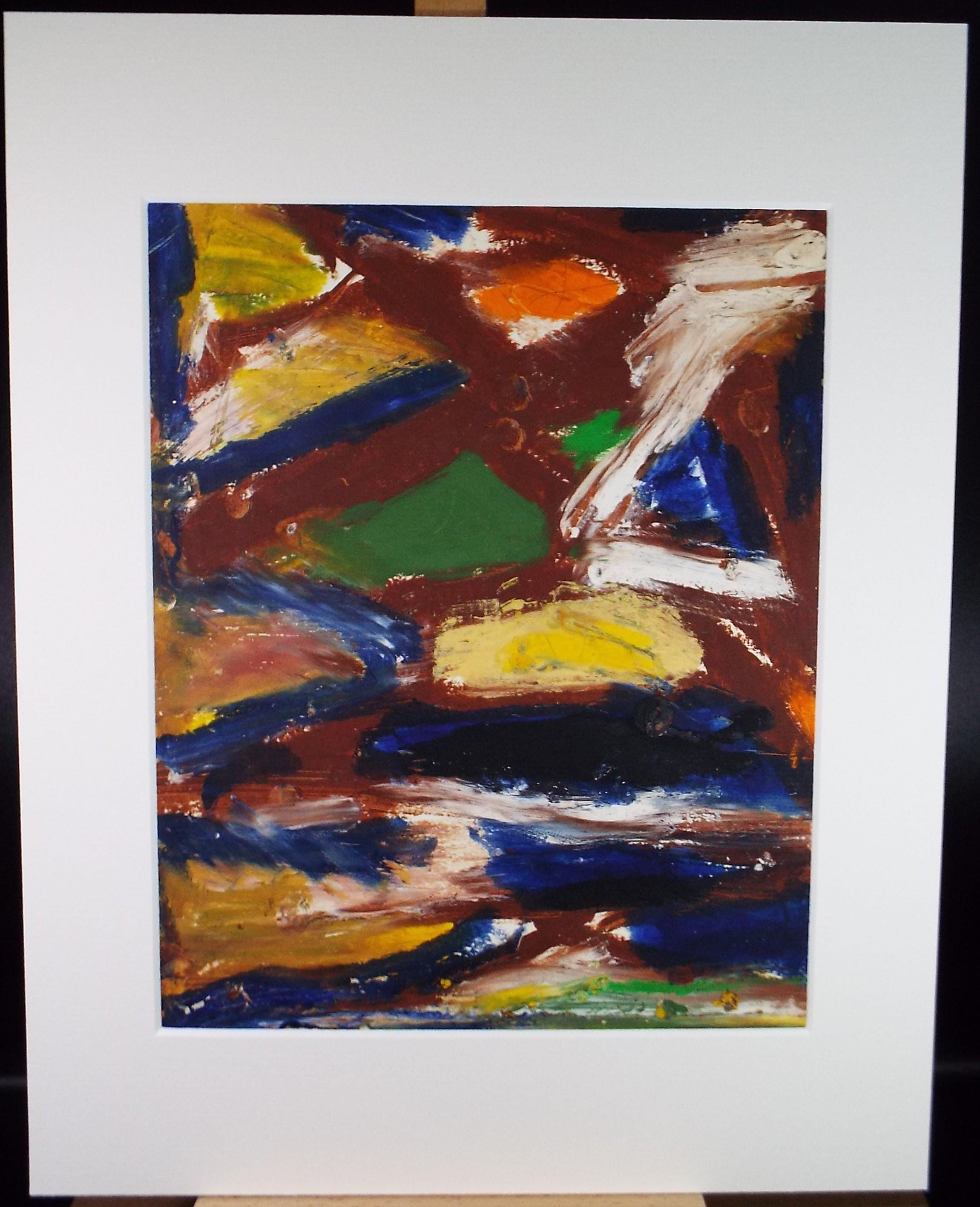 Original Watercolour & Gouache, 'Abstract in Colours',Circa 2000, Judy Lusted