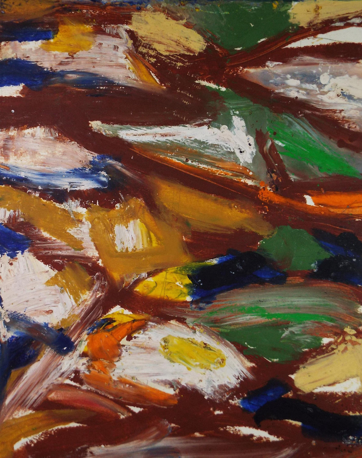 Original Watercolour & Gouache, 'Abstract in Colours',Circa 2000, Judy Lusted