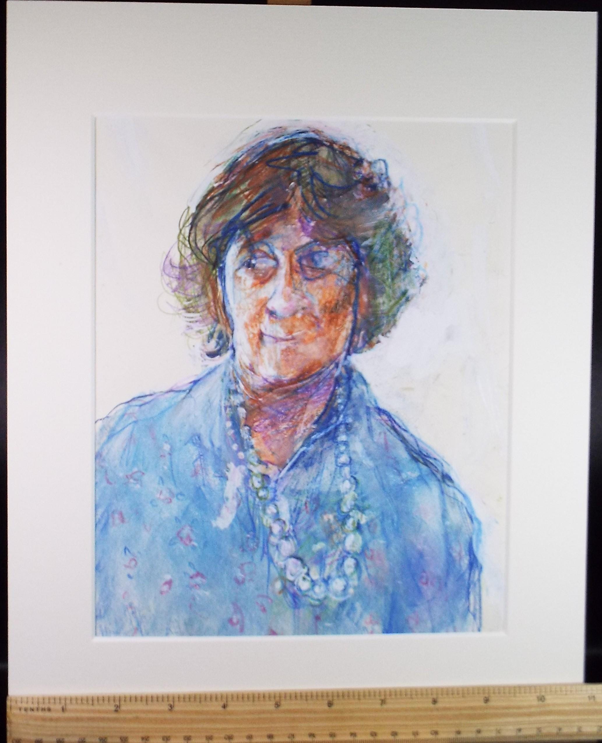 Original mixed media,'Portrait of a Woman', circa 1990's, John Gilbey Bowles (1929-2011)