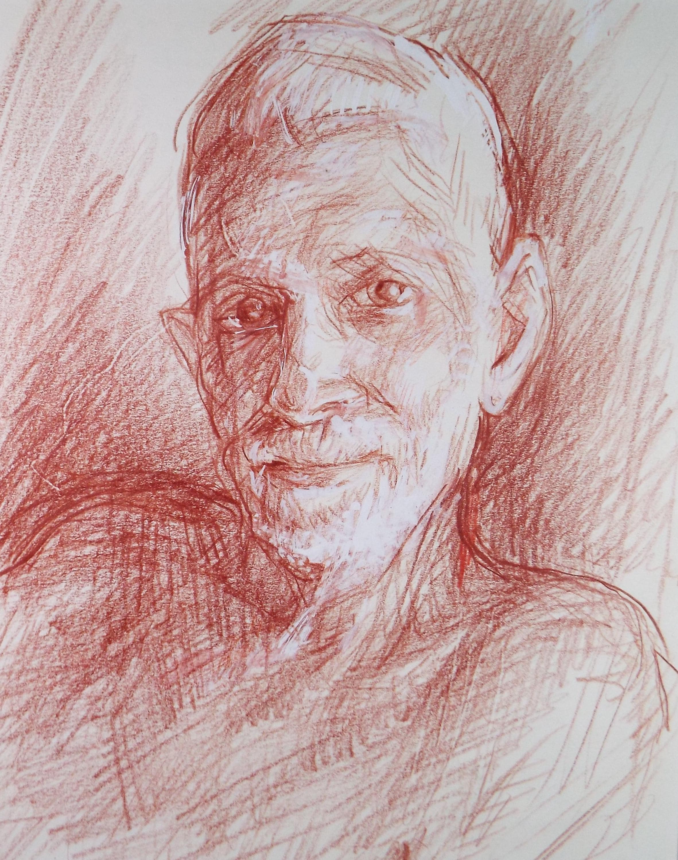 Original Pencil drawing 'Portrait of a Man', circa 1990's, John Gilbey Bowles (1929-2011)