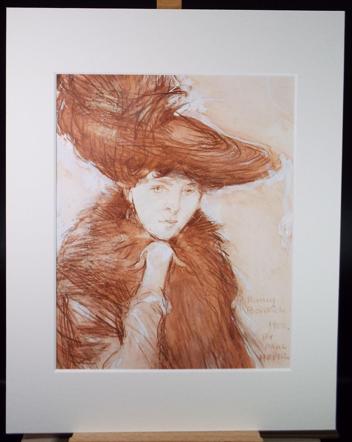 Original mixed media,'Nancy Borwick', circa 1990's, John Gilbey Bowles (1929-2011)
