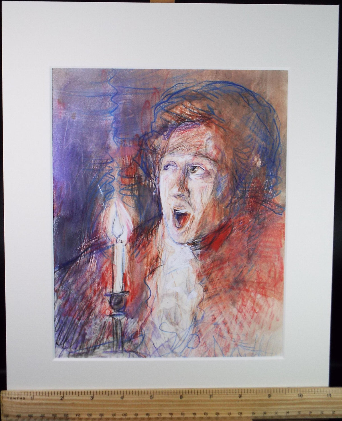 Original mixed media, 'A fright in the night', circa 1990's, John Gilbey Bowles (1929-2011)