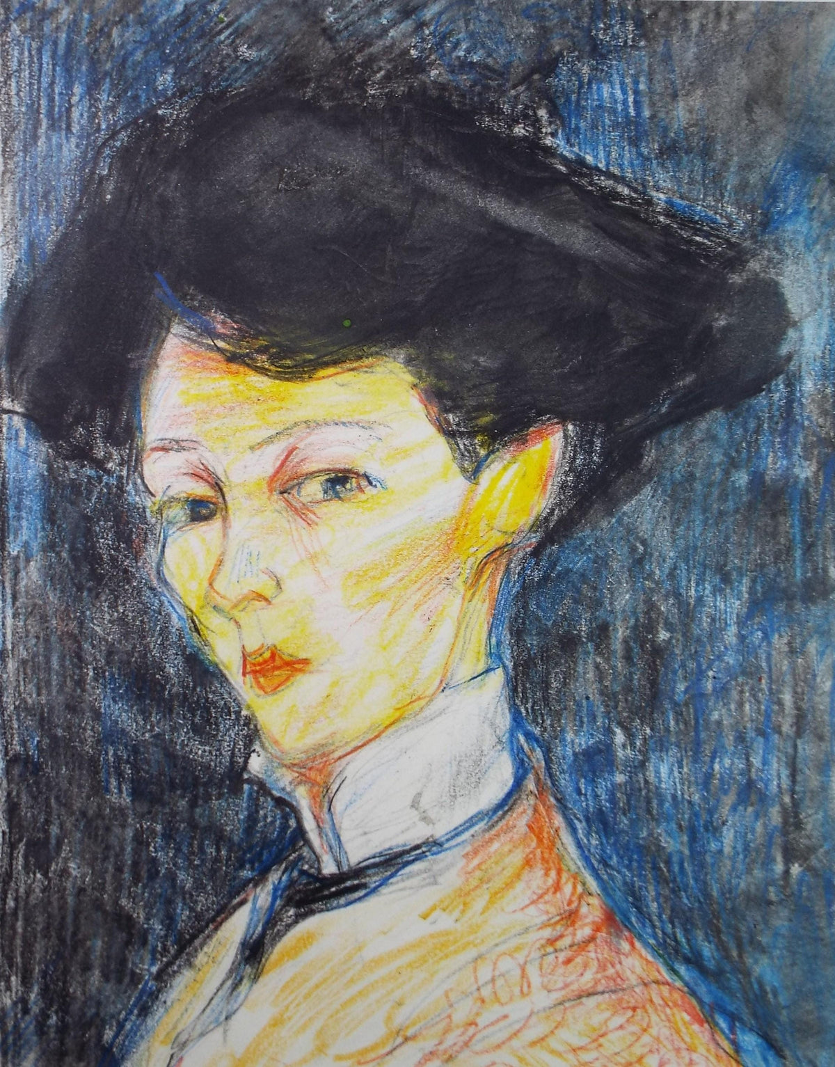 Original mixed media,'Elegant Woman', circa 1990's, John Gilbey Bowles (1929-2011)