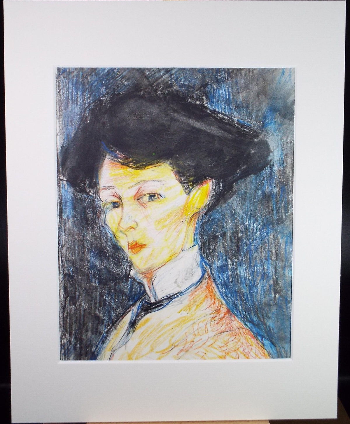 Original mixed media,'Elegant Woman', circa 1990's, John Gilbey Bowles (1929-2011)