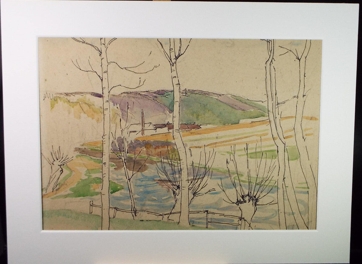 Original Watercolour, 'Dorset', Adeline Carrington (Exh. 1923)
