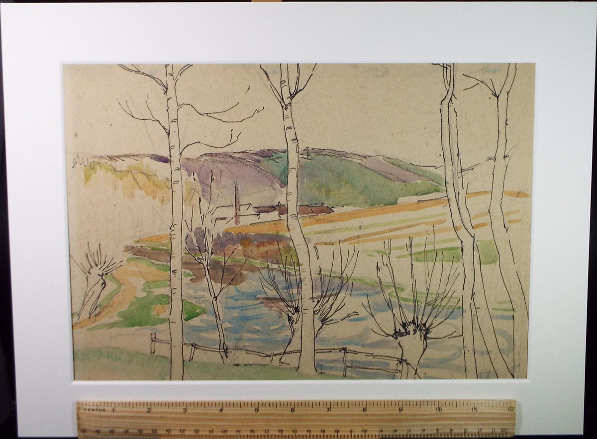 Original Watercolour, 'Dorset', Adeline Carrington (Exh. 1923)