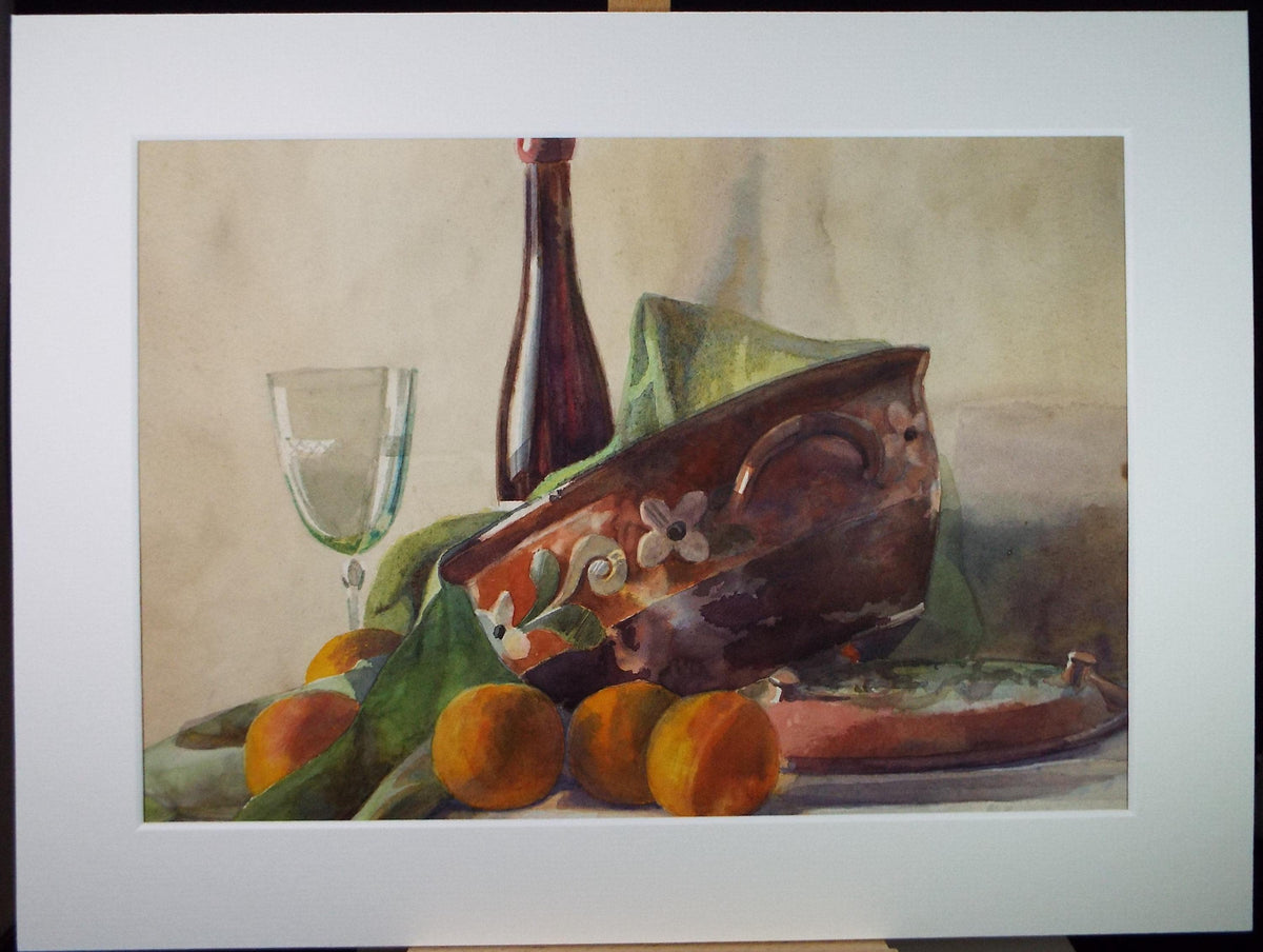Original Watercolour, 'Kitchen Still Life', Circa 1940's, Unknown Artist