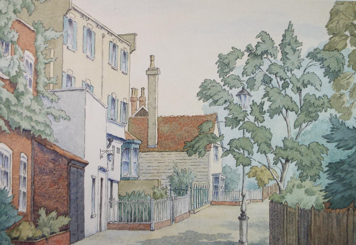 Original Watercolour , 'Street Scene', T Gordon Jones, Mid 20th Century