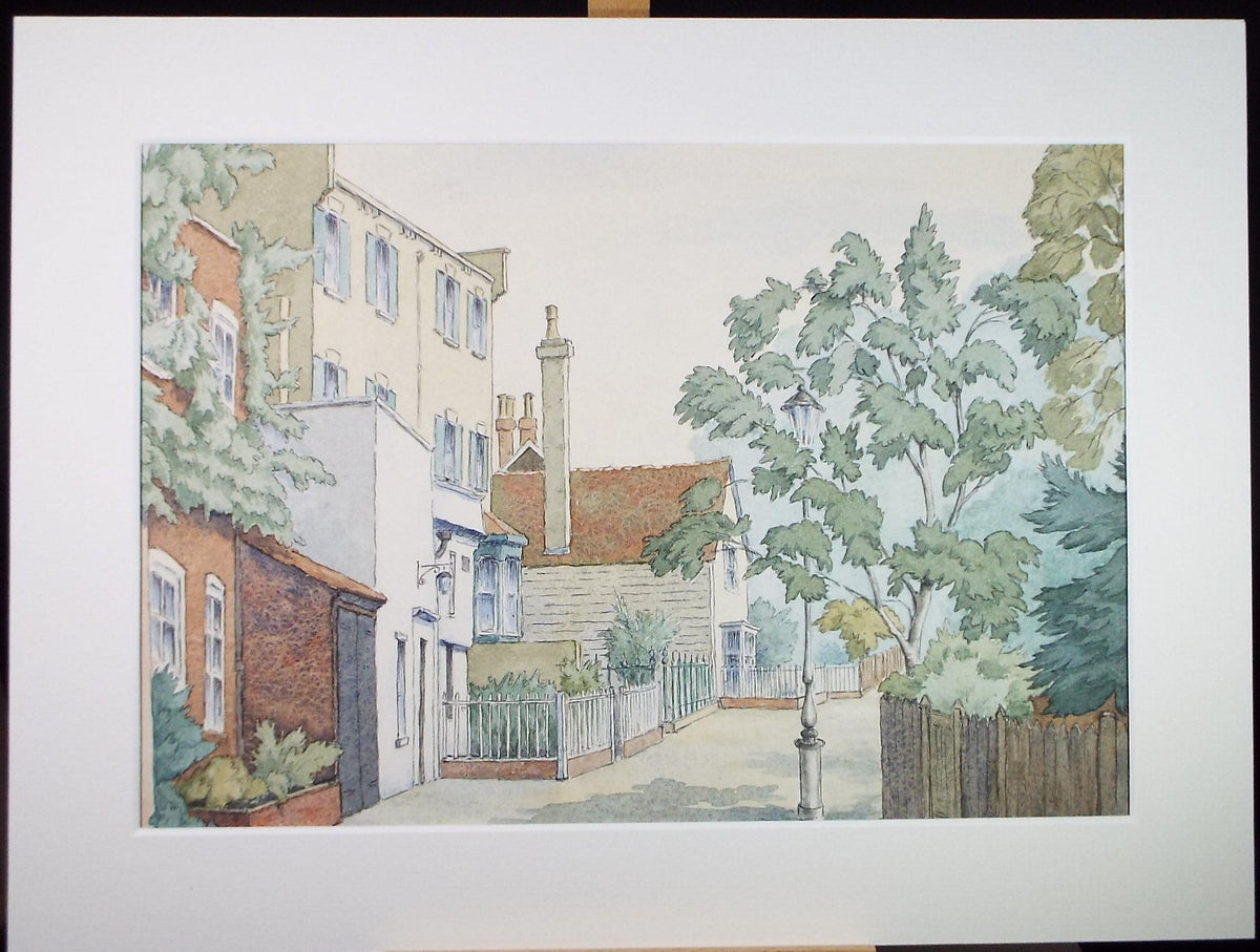 Original Watercolour , 'Street Scene', T Gordon Jones, Mid 20th Century
