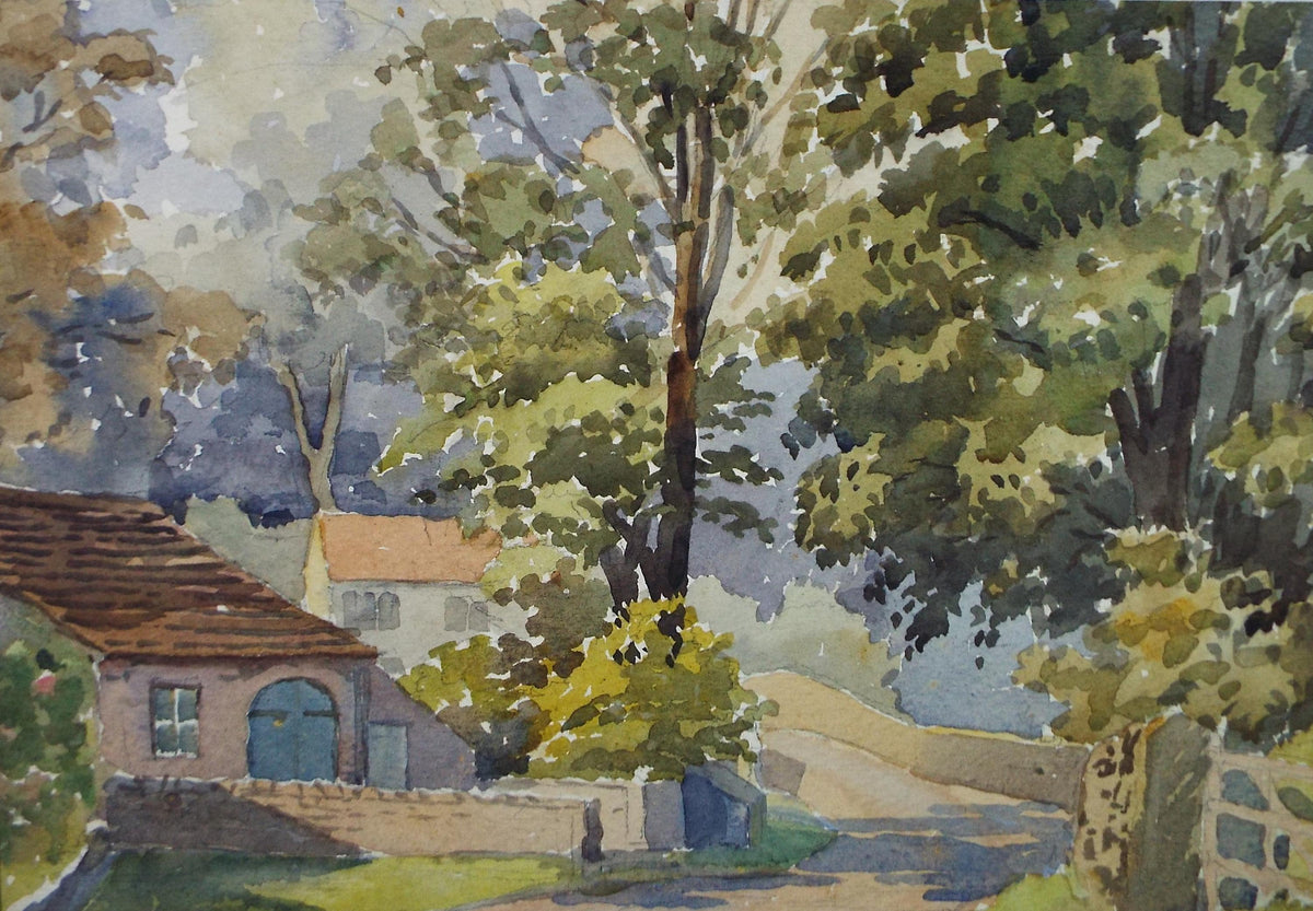 Original Watercolour 'Country Lane', Circa 1960's, Richard A Siddall