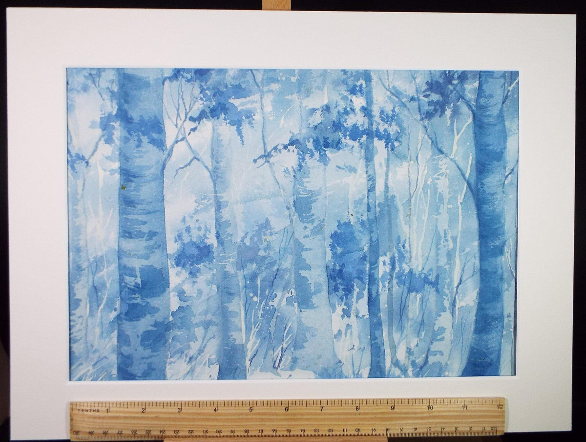 Original Watercolour 'Study of Birch Trees', c1990's , Dorothea Travers-Smith