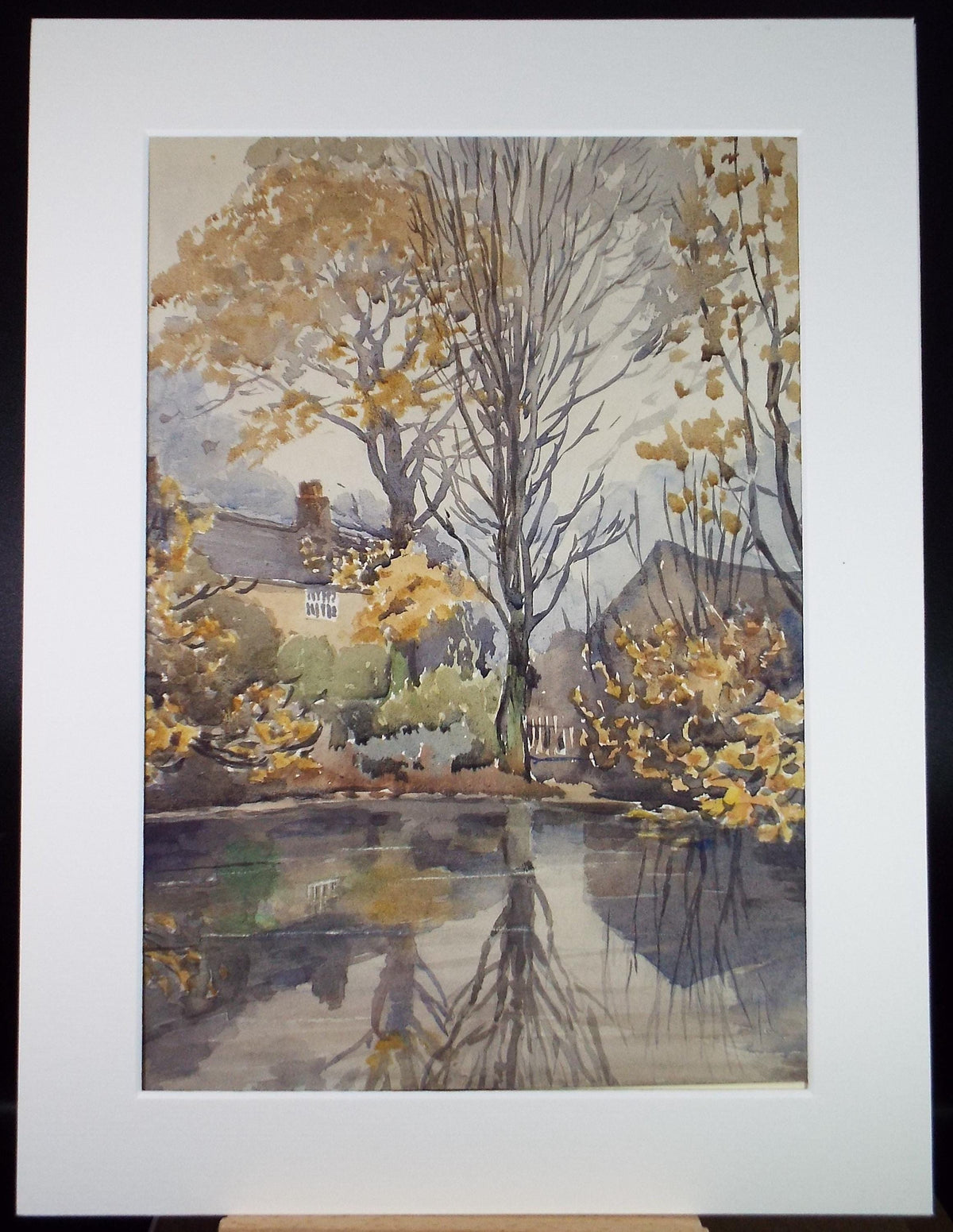 Original Watercolour 'Winter Pond', Circa 1970's, Richard A Siddall