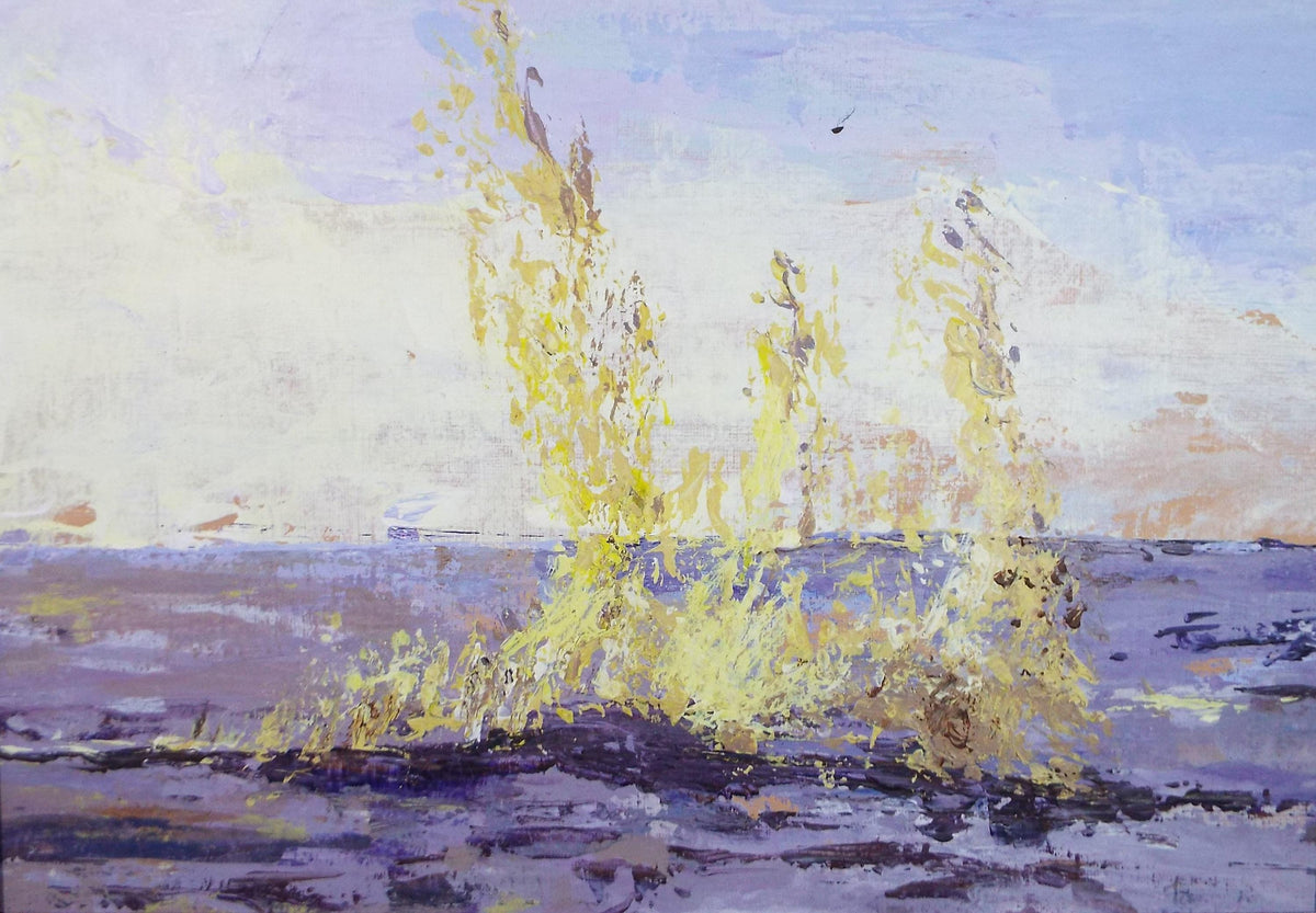 Original acrylic painting, 'Ocean spray', Unknown Artist, Circa 1980's