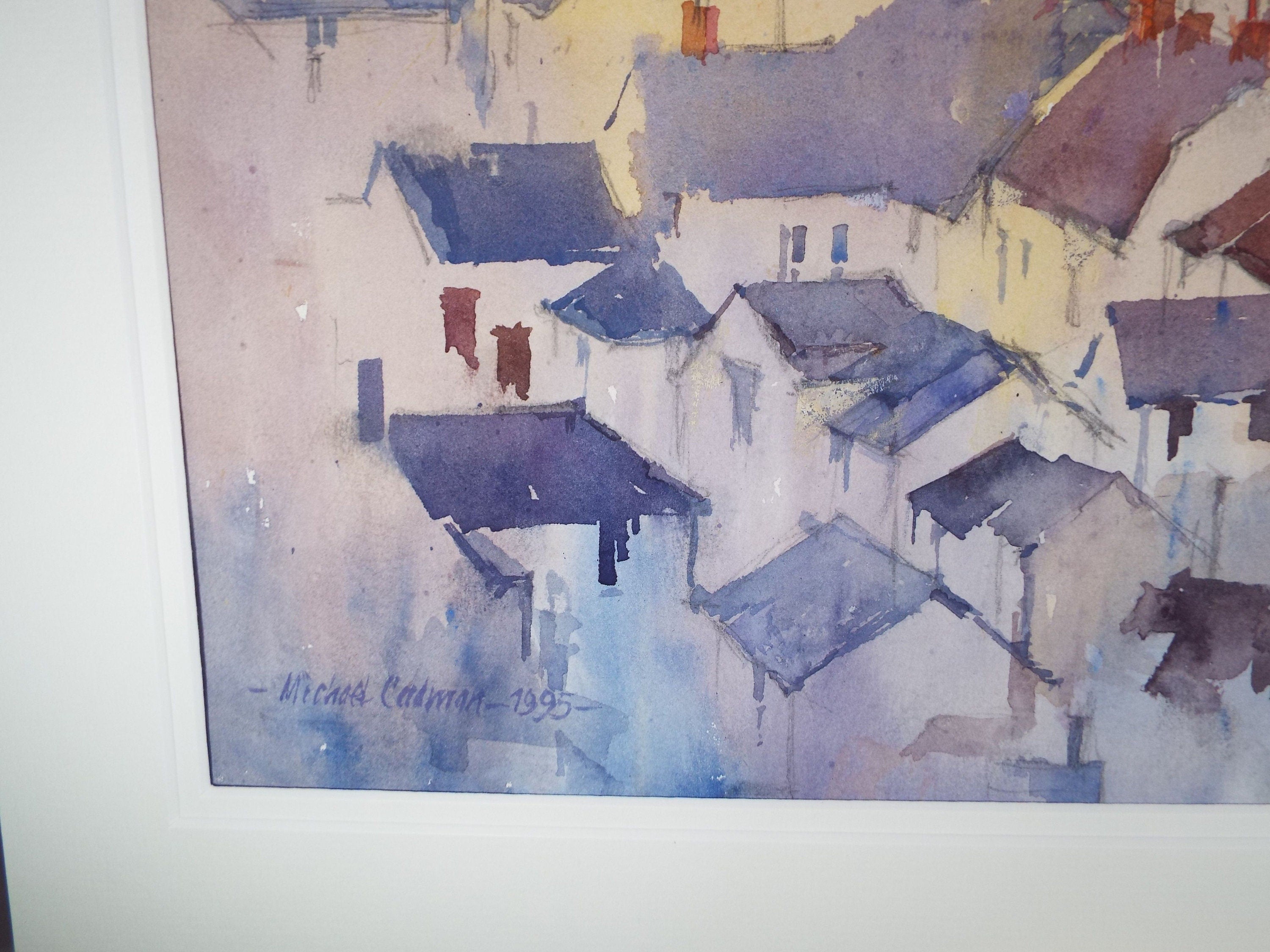 Michael Cadman RI ARCI (1920 - 2012), 1995, Bridge Over the Loire'- Original Watercolour on Paper, Double Mounted ready for framing