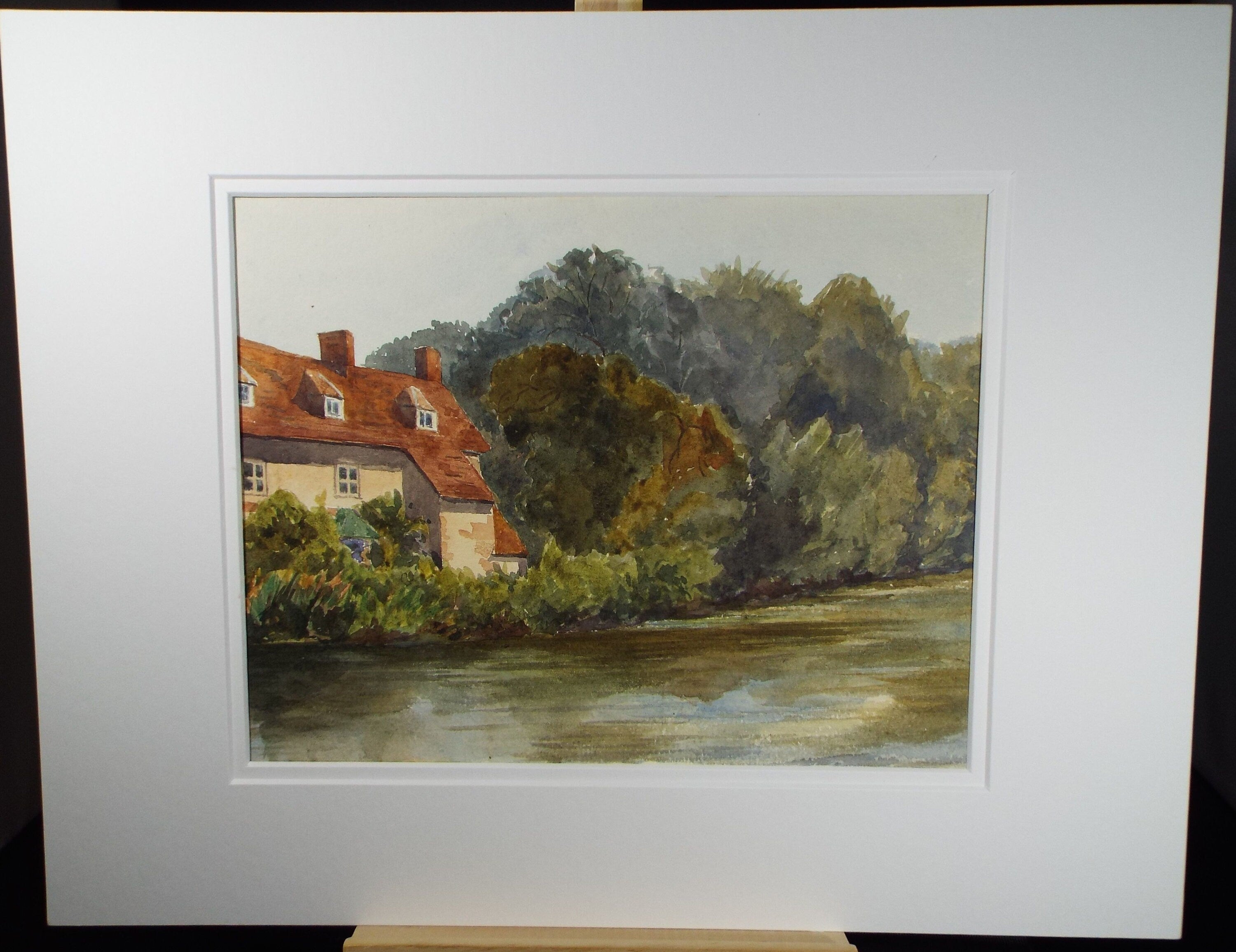 Original Watercolour , 'On the Stour'  late 19thC,  Unknown artist