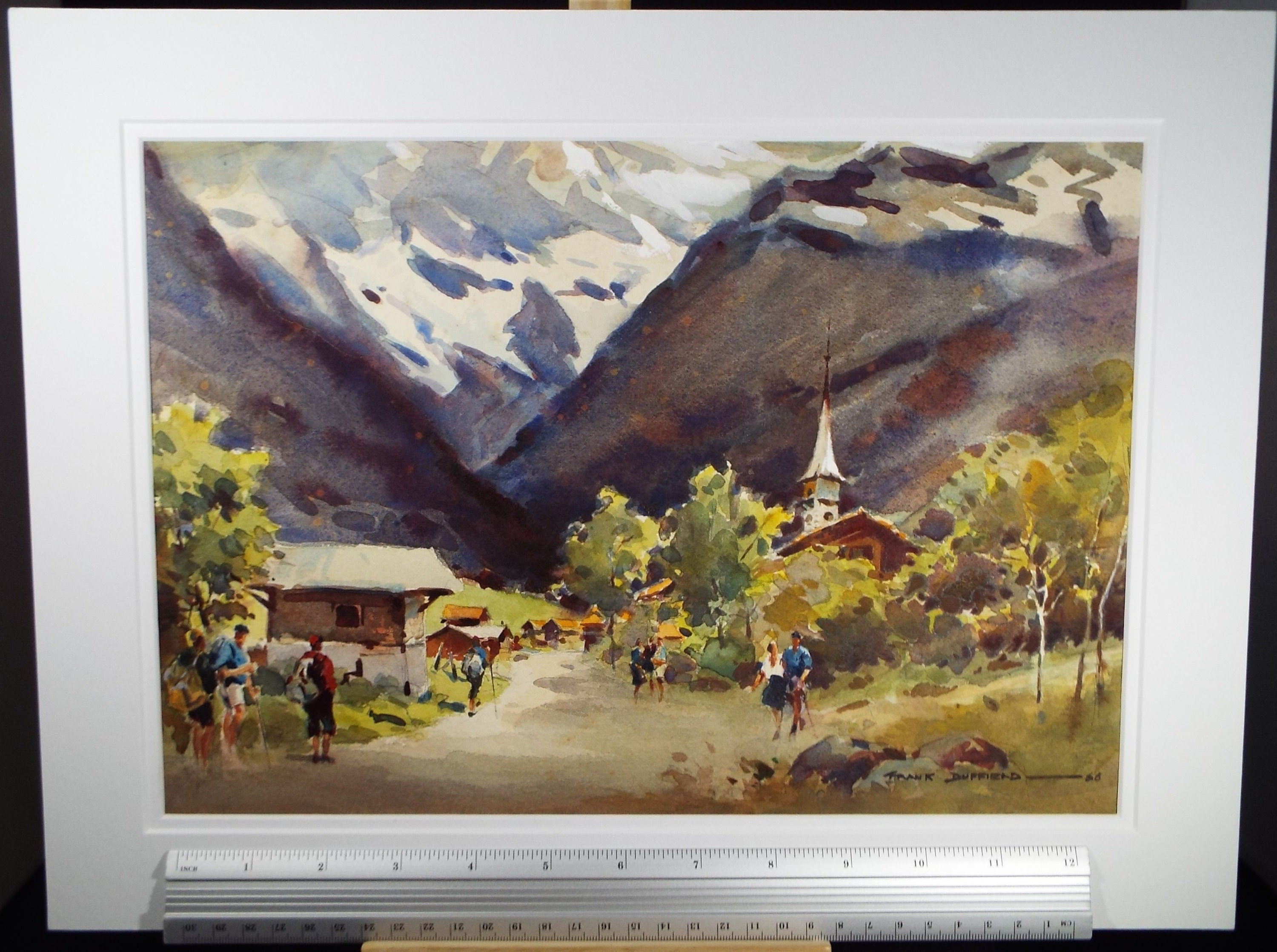 Original Watercolour, 'In the Tyrol', 1968, Frank Duffield  (1901-1982)